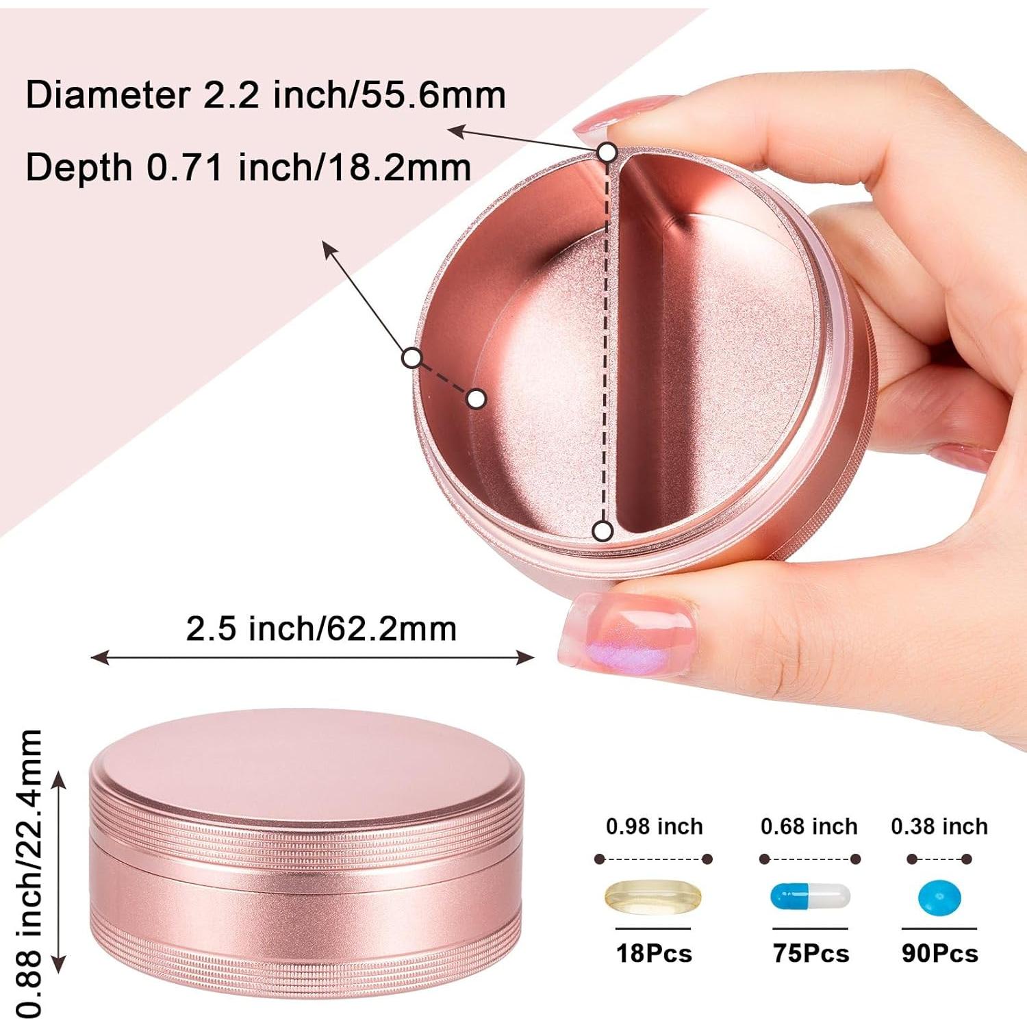 Estuche para Pastillas SOBAHIDO 2 Compartimentos Rosa