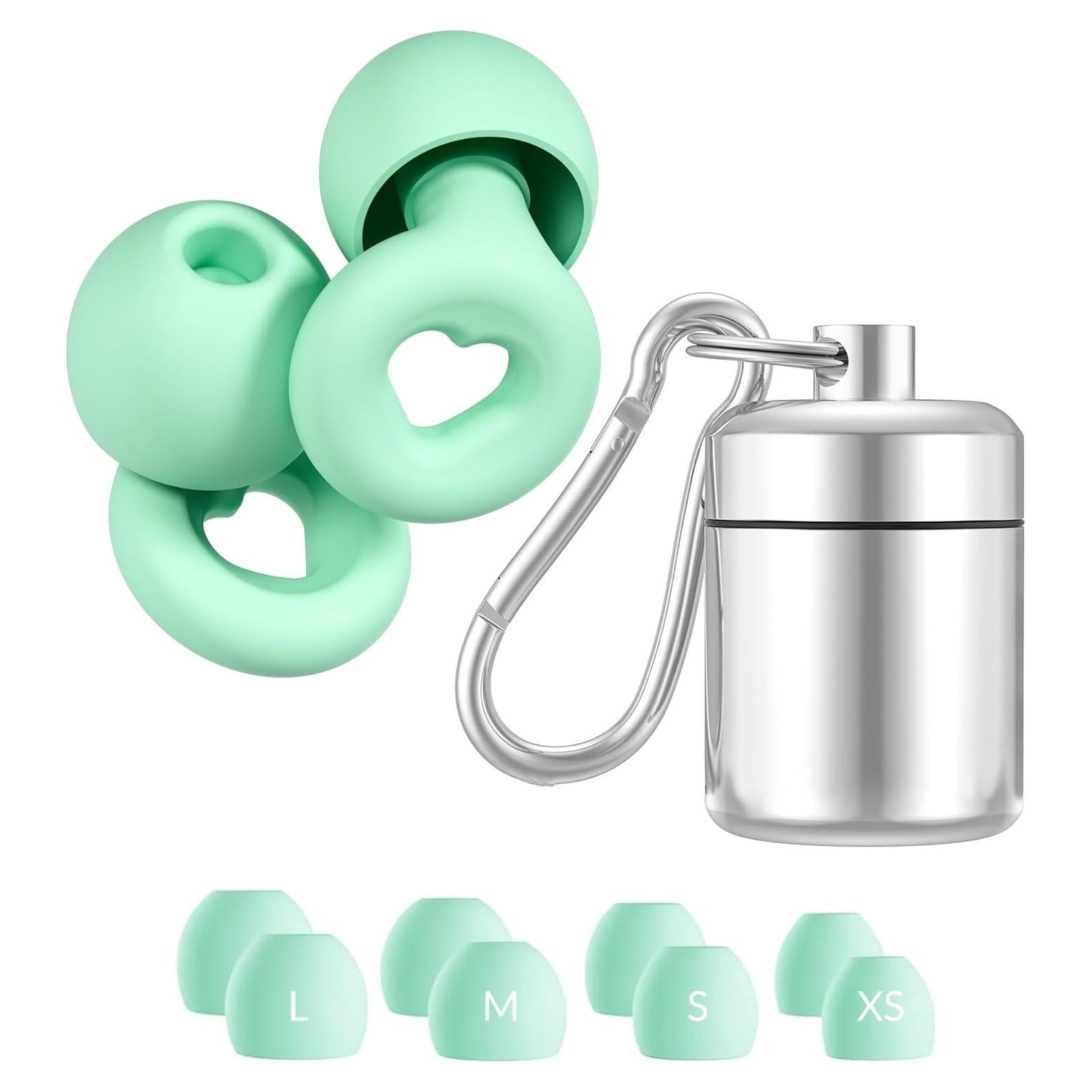 Tapones para oídos REUZBL reutilizables NRR 25dB color verde