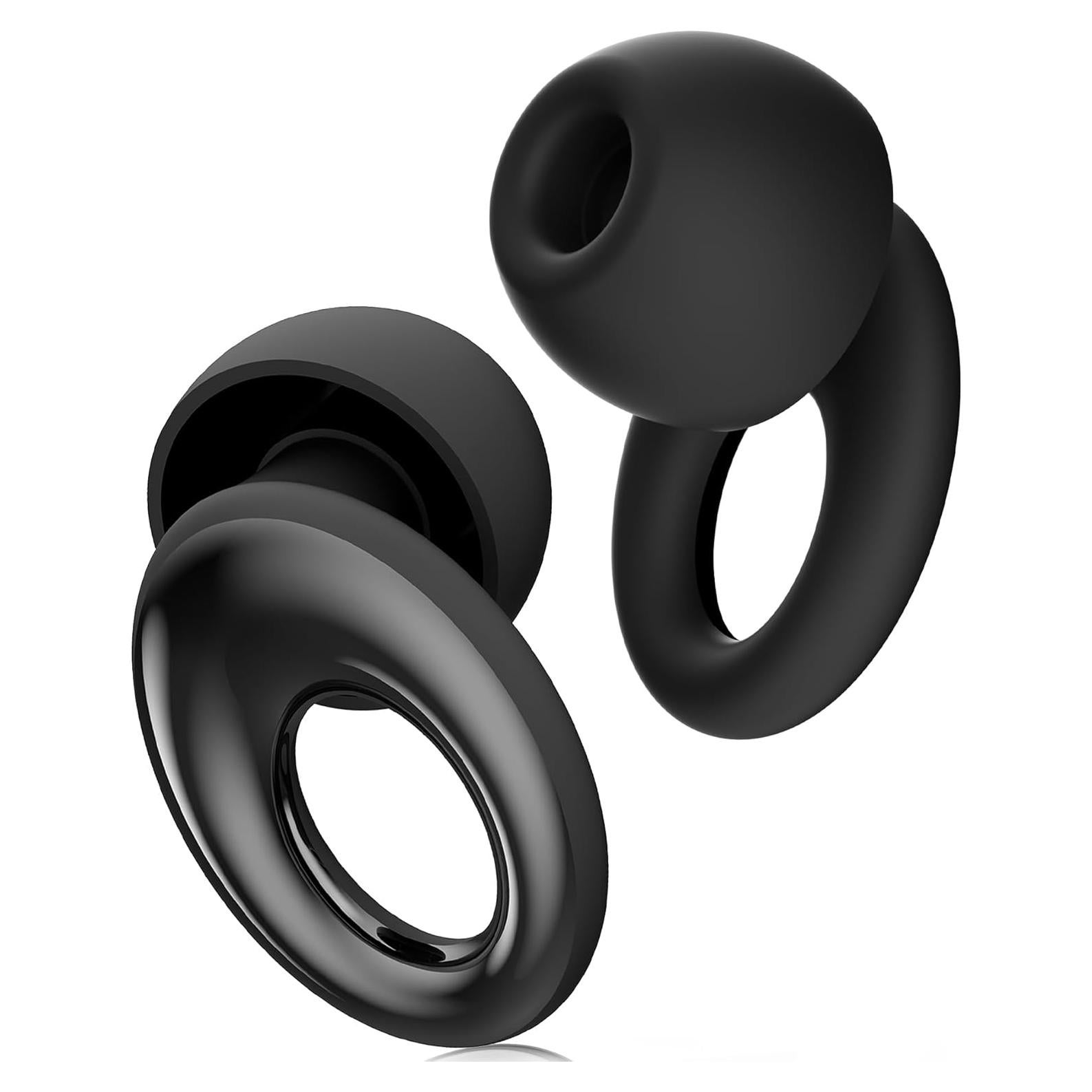 Tapones para Oídos Masajoy Silicona Reutilizables 30dB Negro