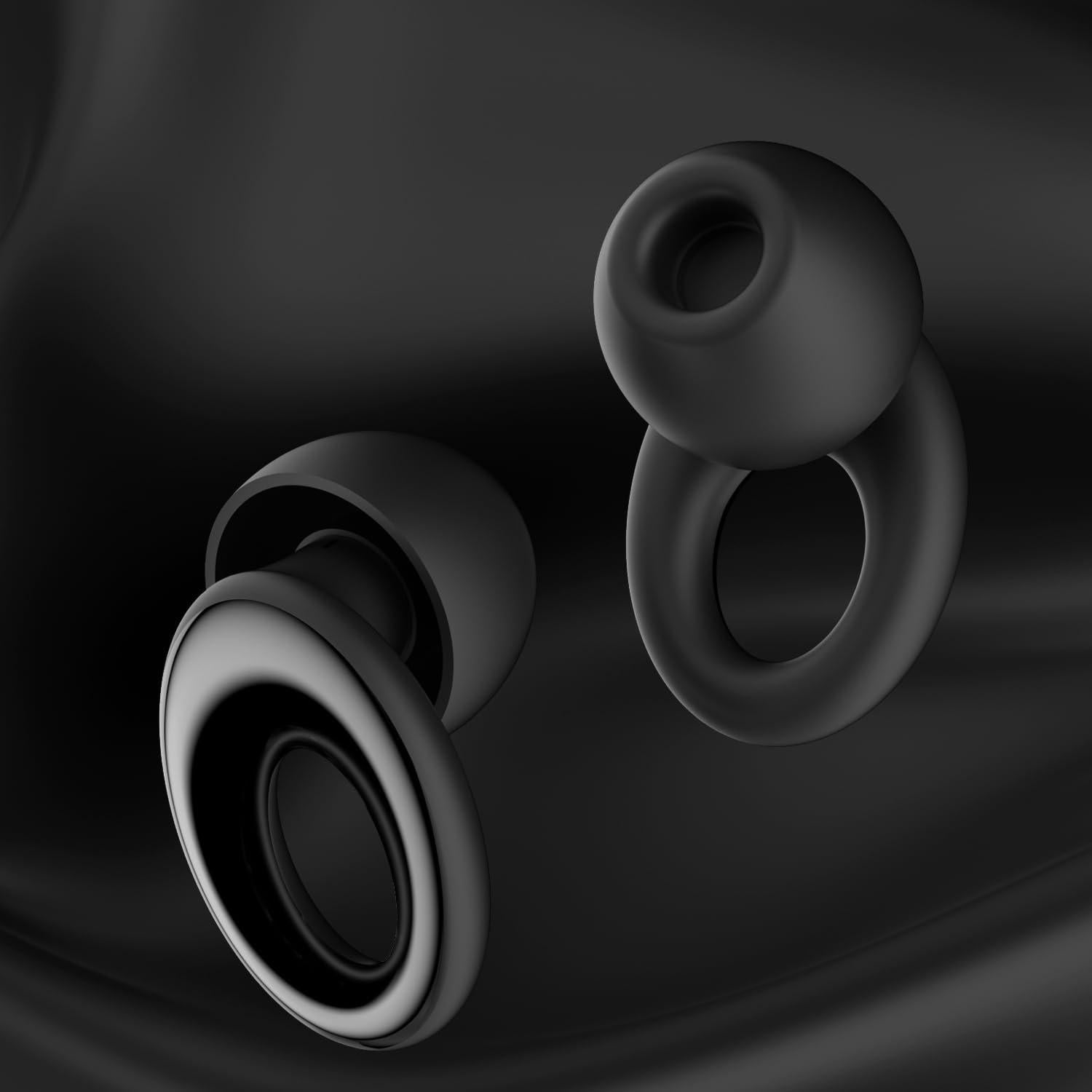 Tapones para Oídos Masajoy Silicona Reutilizables 30dB Negro