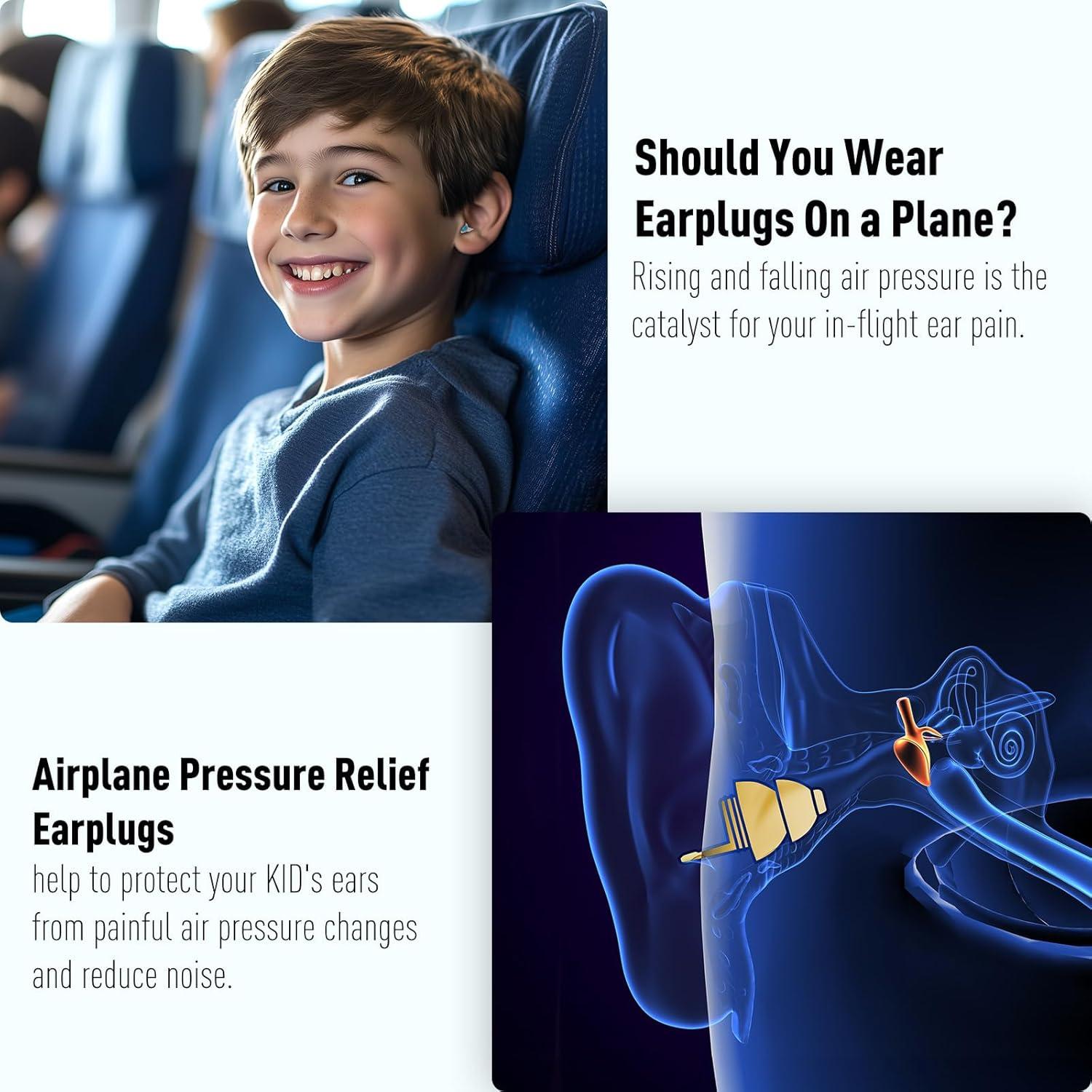 Tapones para Oídos Niños Softvox Marino, Alivio Presión 25 dB