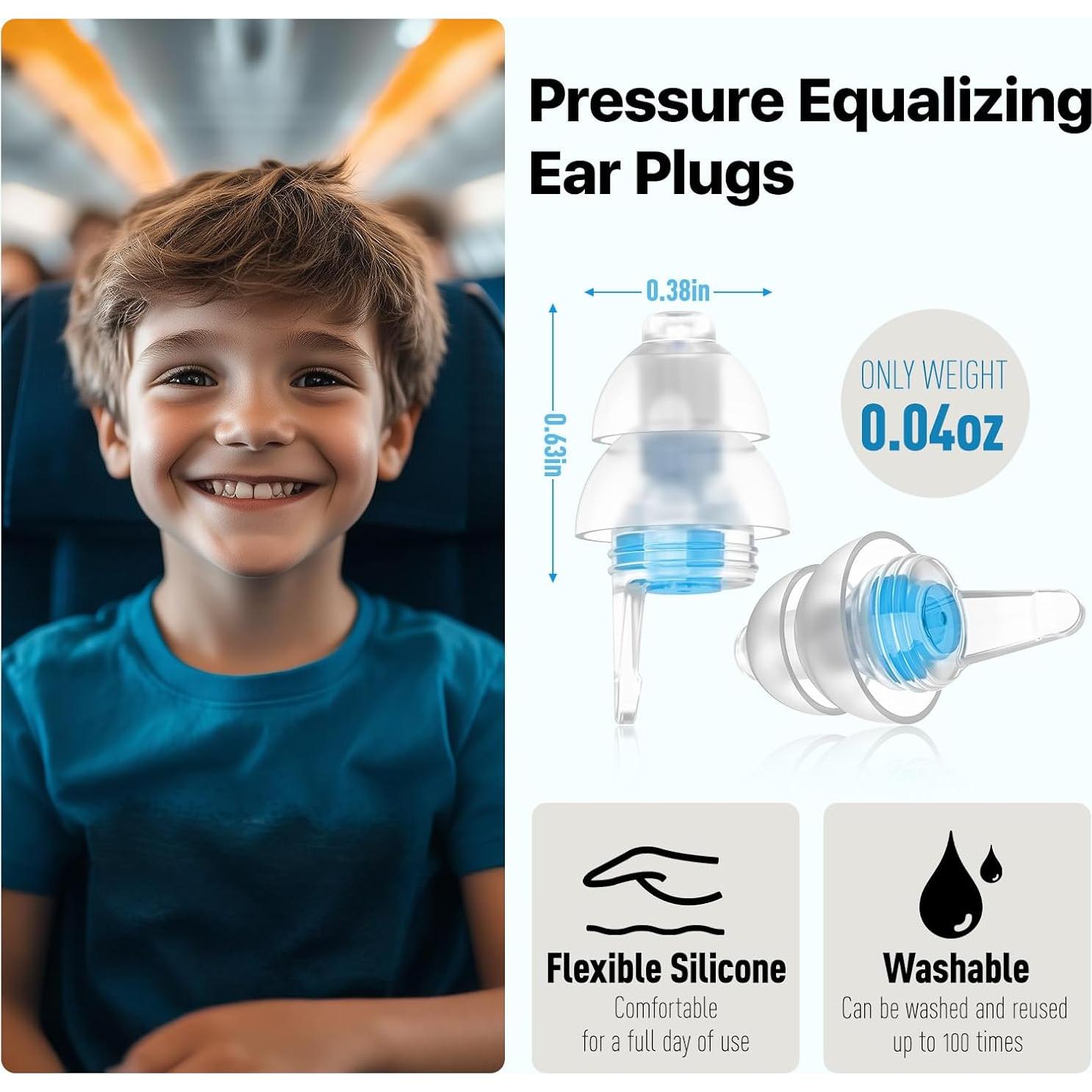 Tapones para Oídos Niños Softvox Marino, Alivio Presión 25 dB