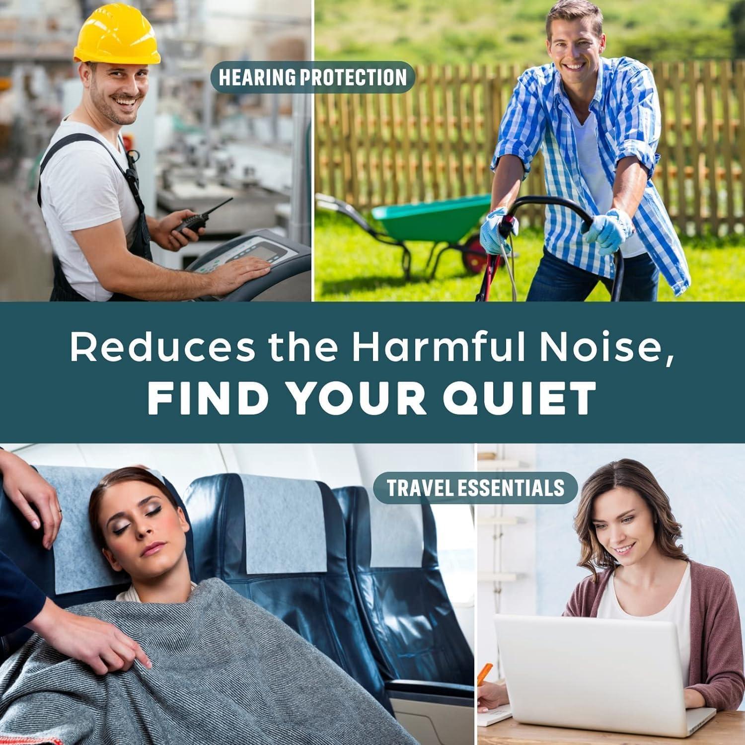 Tapones para oídos Softvox Rosa Claro, 2 Pares Reutilizables 31dB