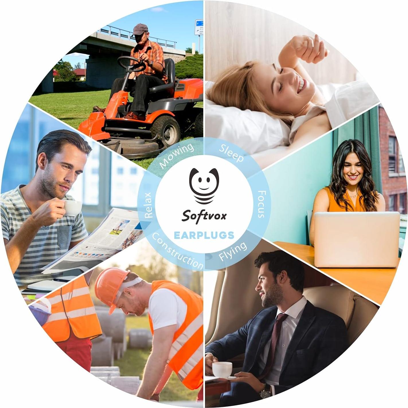 Tapones para dormir Softvox V4PL 3 pares reutilizables 32dB