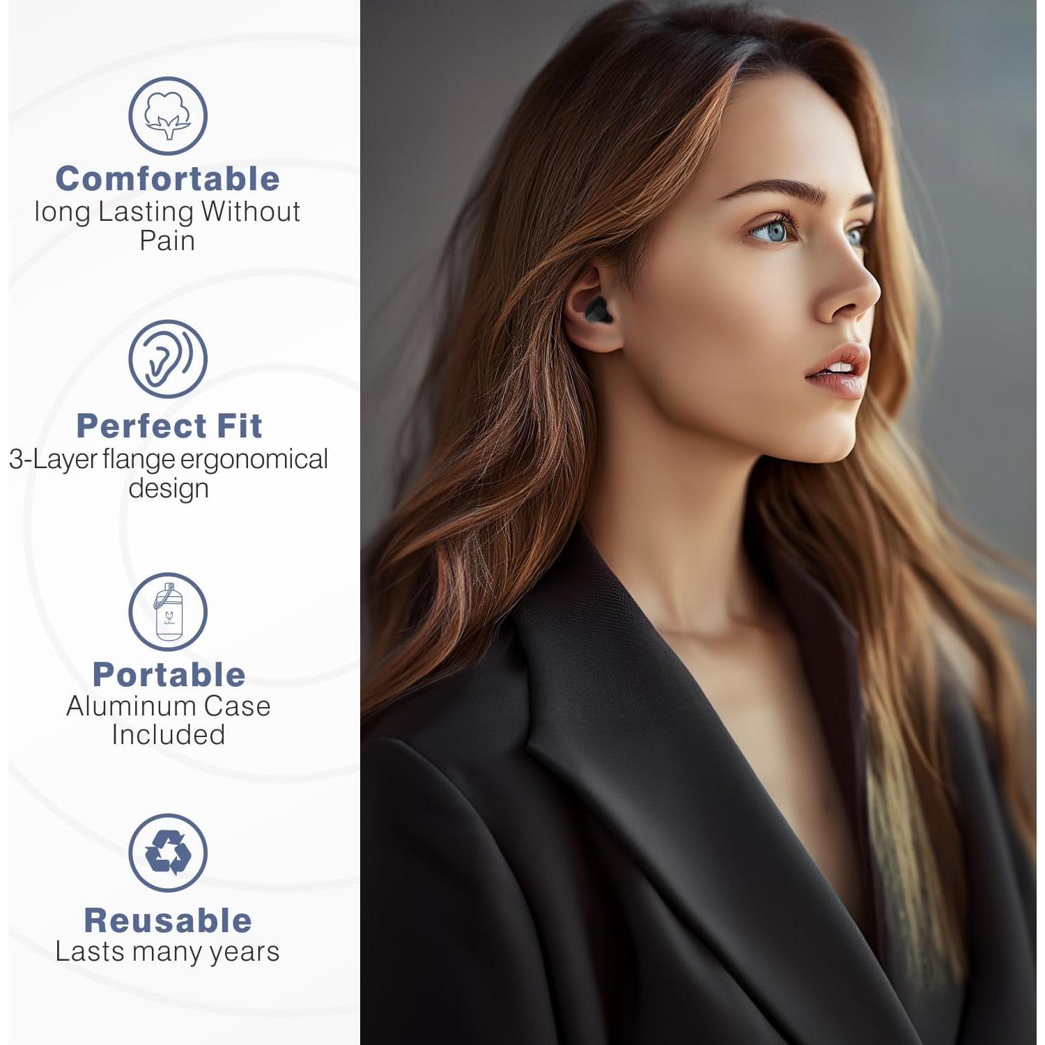 Tapones para dormir Softvox V4PL 3 pares reutilizables 32dB