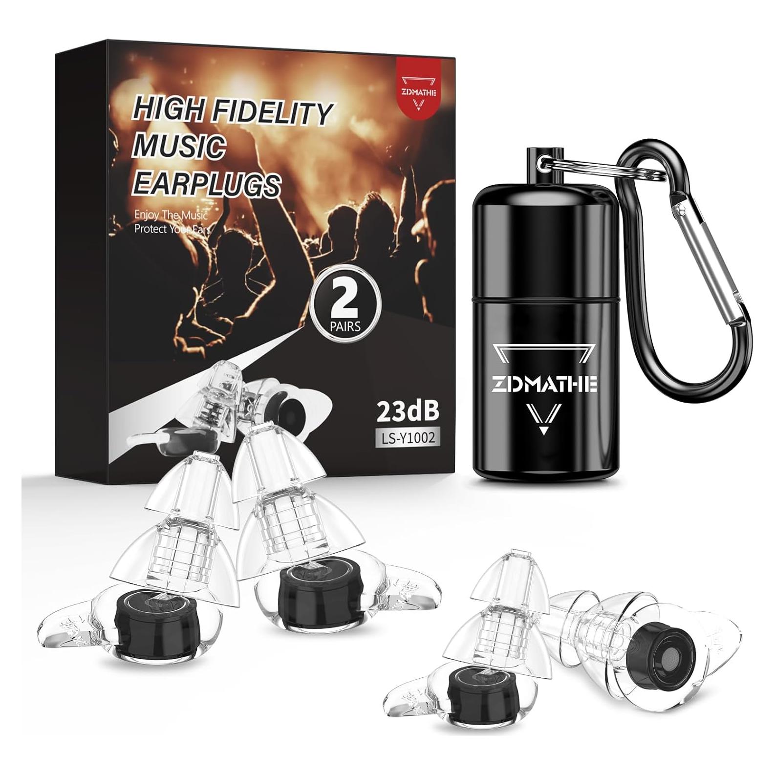 Tapones para Oídos ZDMATHE Silicona Reutilizables 23dB