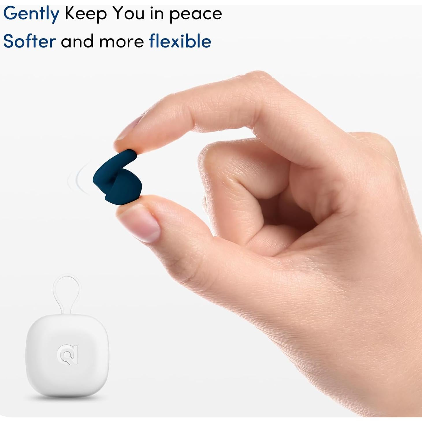 Tapones de Oído Audree Soft Azul, Reutilizables, 28dB Reducción