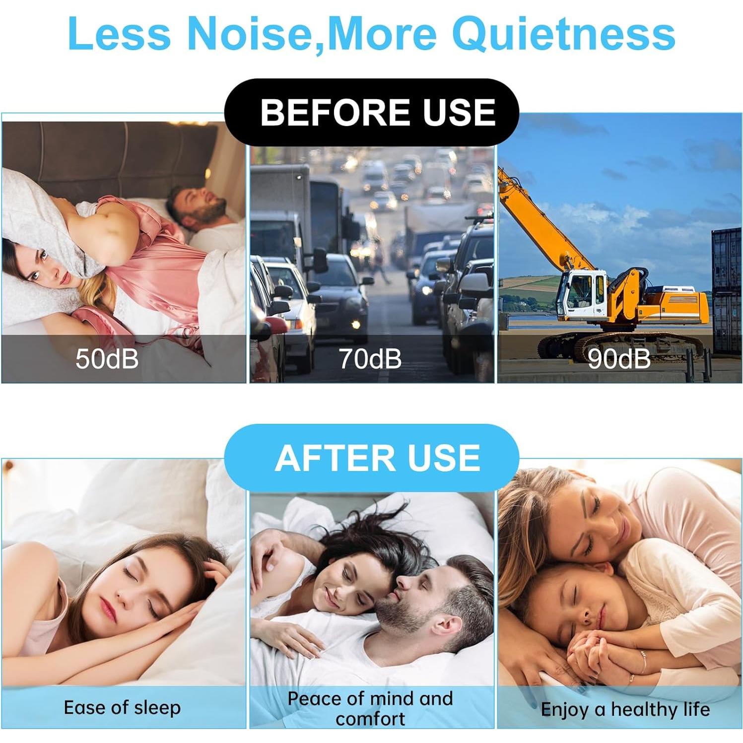 40 Tapones de Silicona Reutilizables EupHHonycs para Oídos