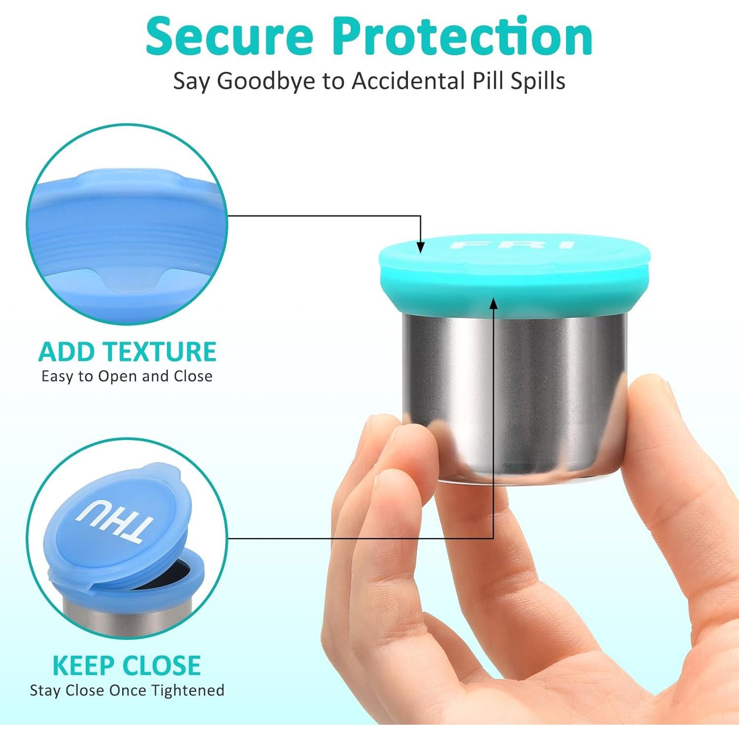 Estuche de Pastillas Metálico GIIYAA Semanal 7 Días Impermeable