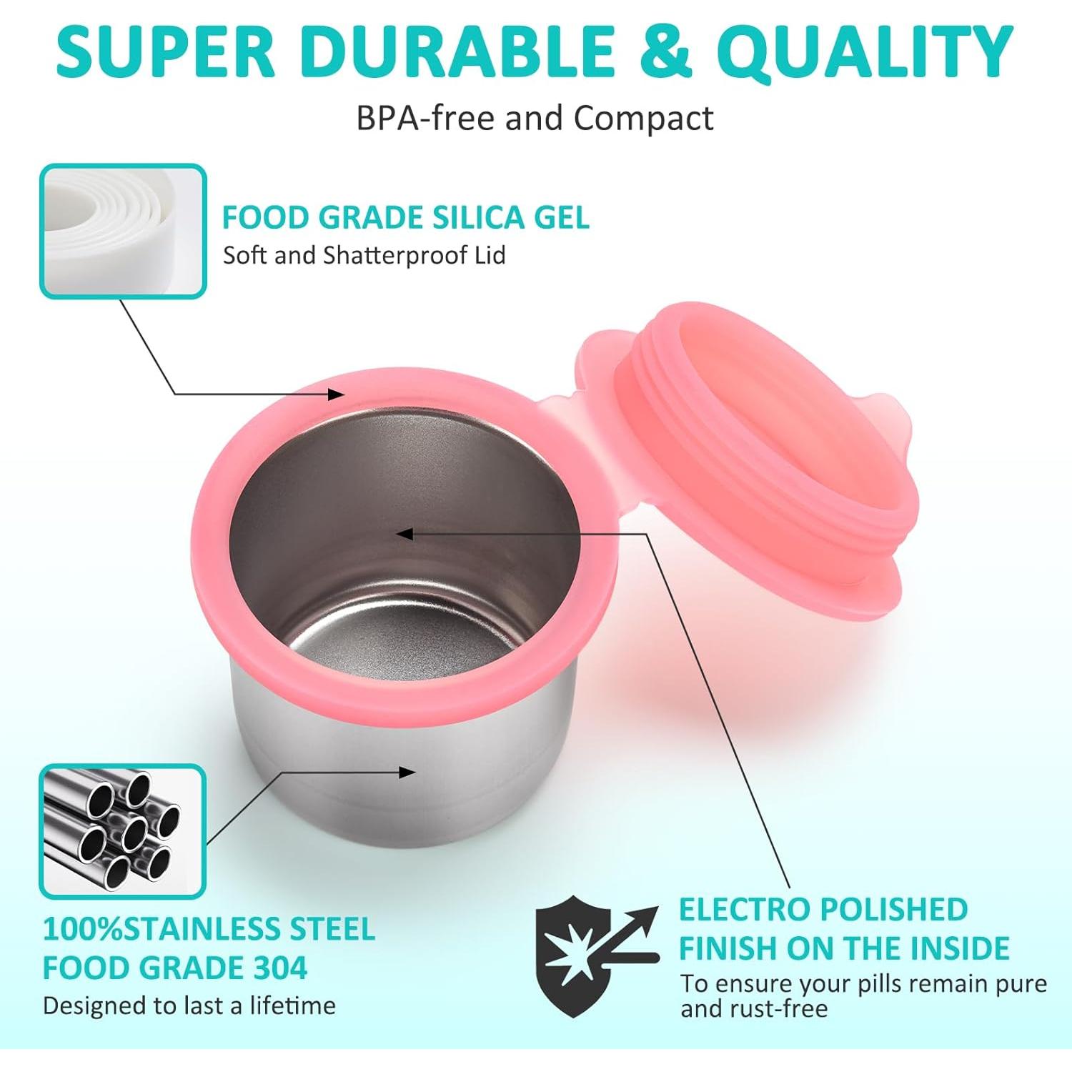 Estuche de Pastillas Metálico GIIYAA Semanal 7 Días Impermeable