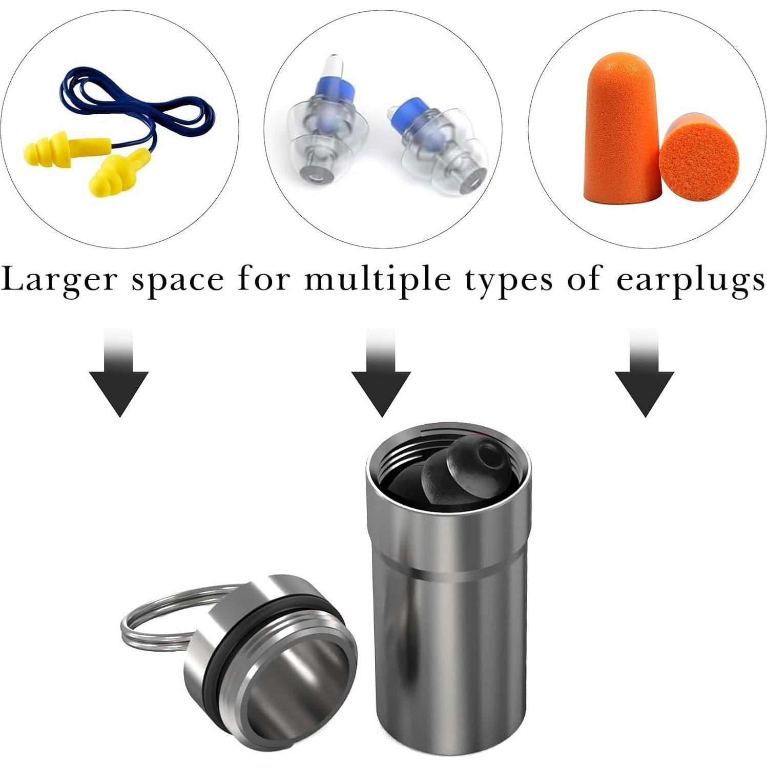 Estuche de Transporte para Tapones de Oídos Adorila - 4 Paquetes, Impermeable