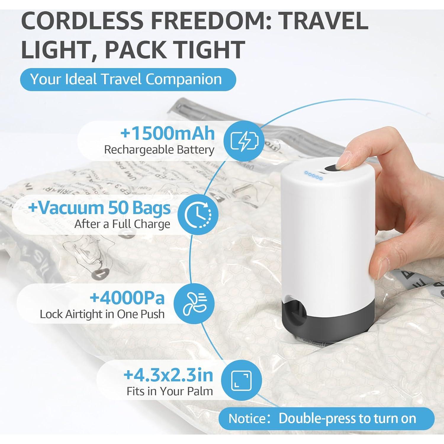 Bolsas de Vacío Wfiia 15 Piezas con Bomba Recargable