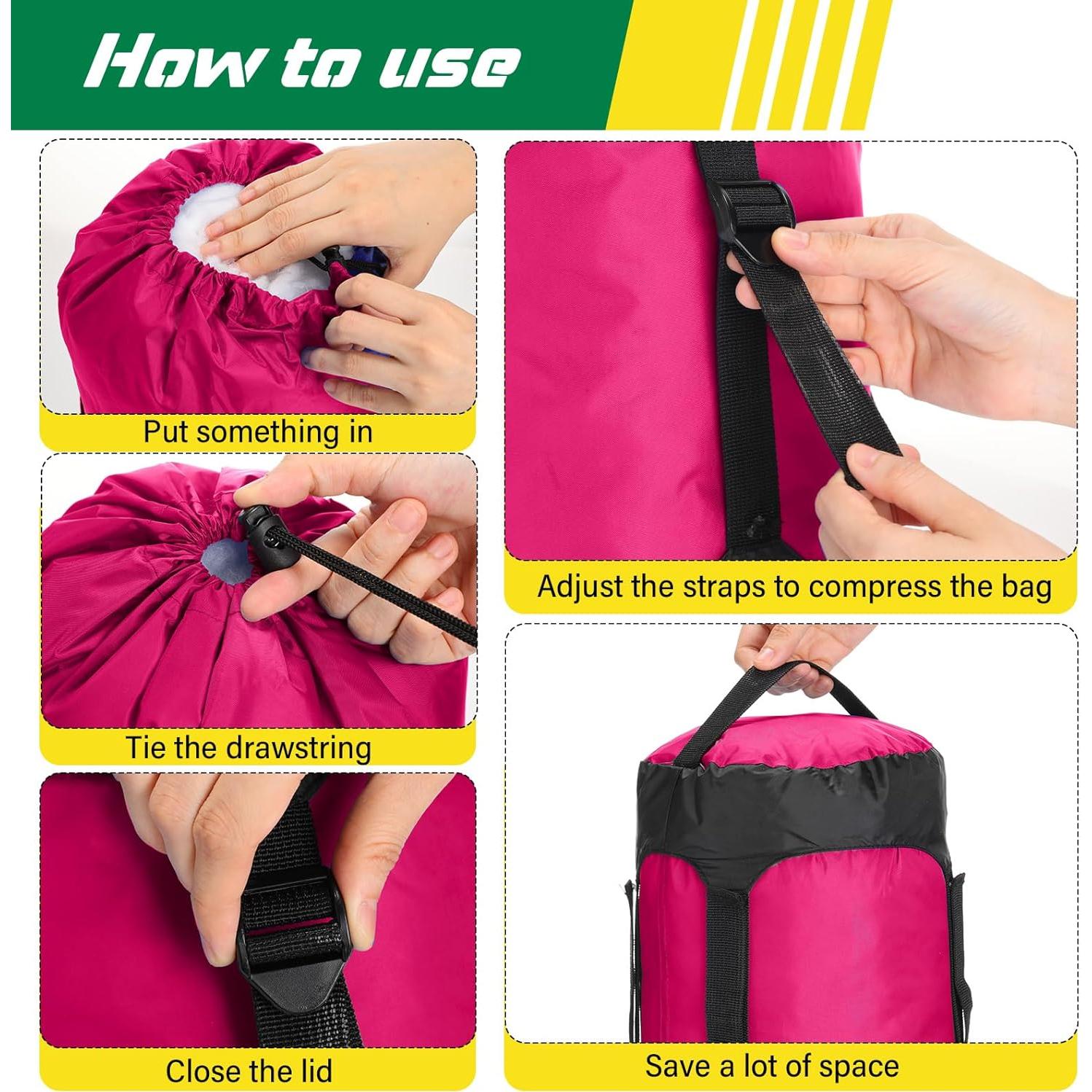 5 Sacos de Compresión Impermeables GliCraft 20L para Mochilas