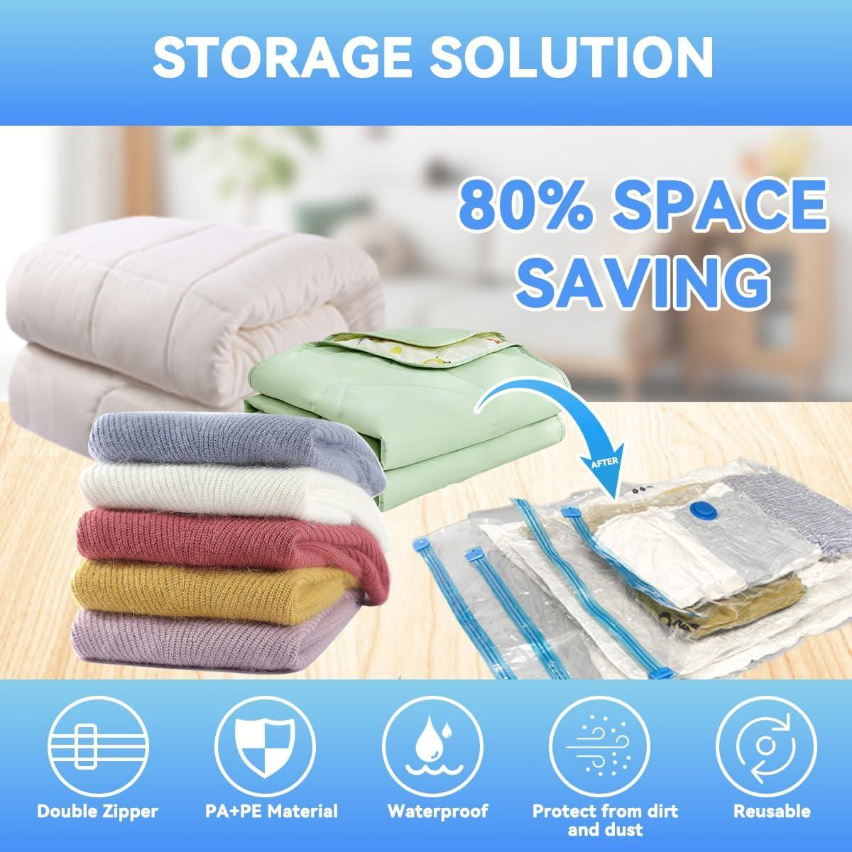 30 Bolsas de Almacenamiento al Vacío XLMYS con Bomba Eléctrica