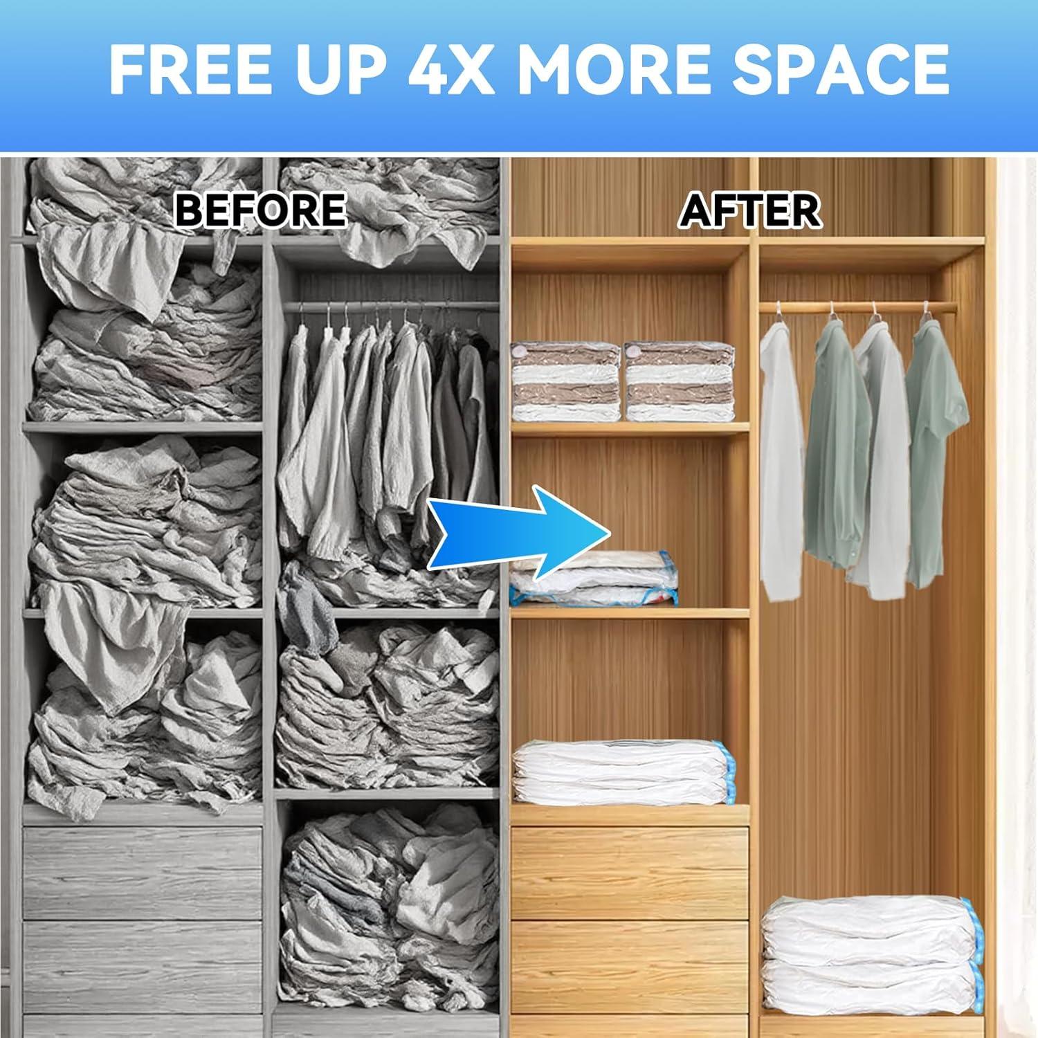 30 Bolsas de Almacenamiento al Vacío XLMYS con Bomba Eléctrica