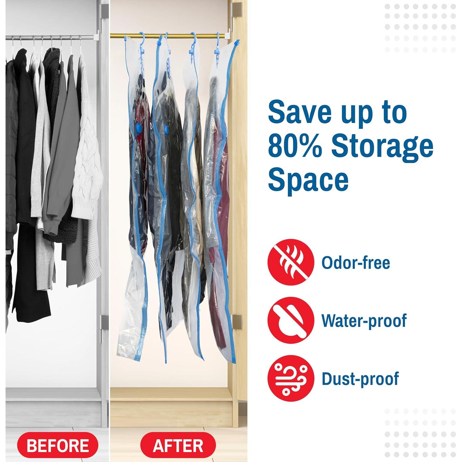 Bolsas de Almacenamiento al Vacío Colgantes Spacesaver - 8 Pzas