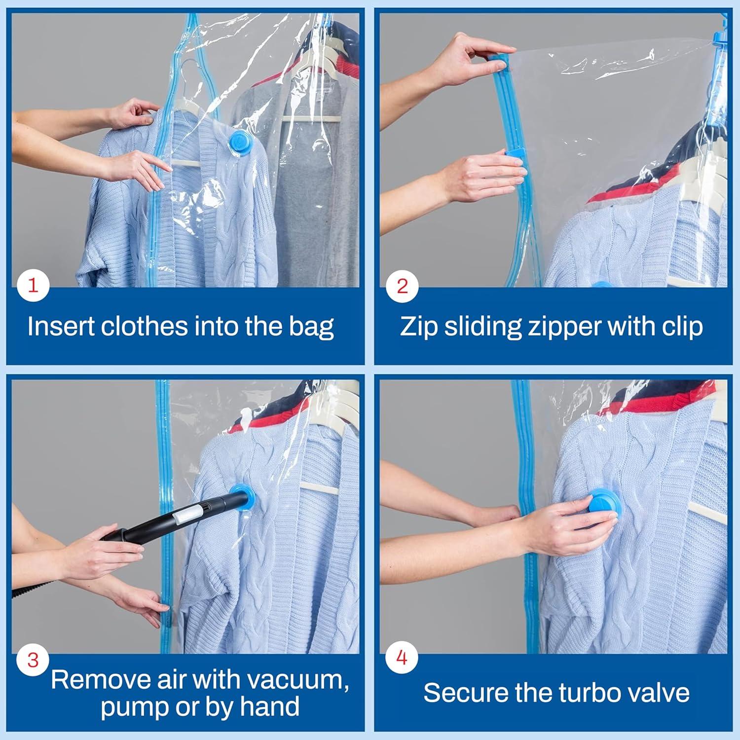 Bolsas de Almacenamiento al Vacío Colgantes Spacesaver - 8 Pzas