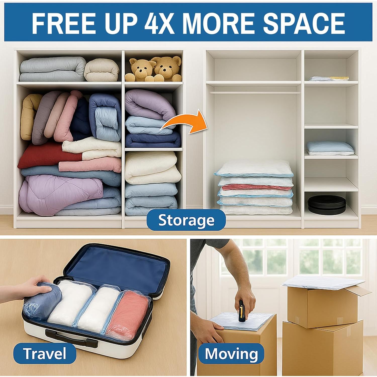 Bolsas de Almacenamiento al Vacío Colgantes Spacesaver - 8 Pzas