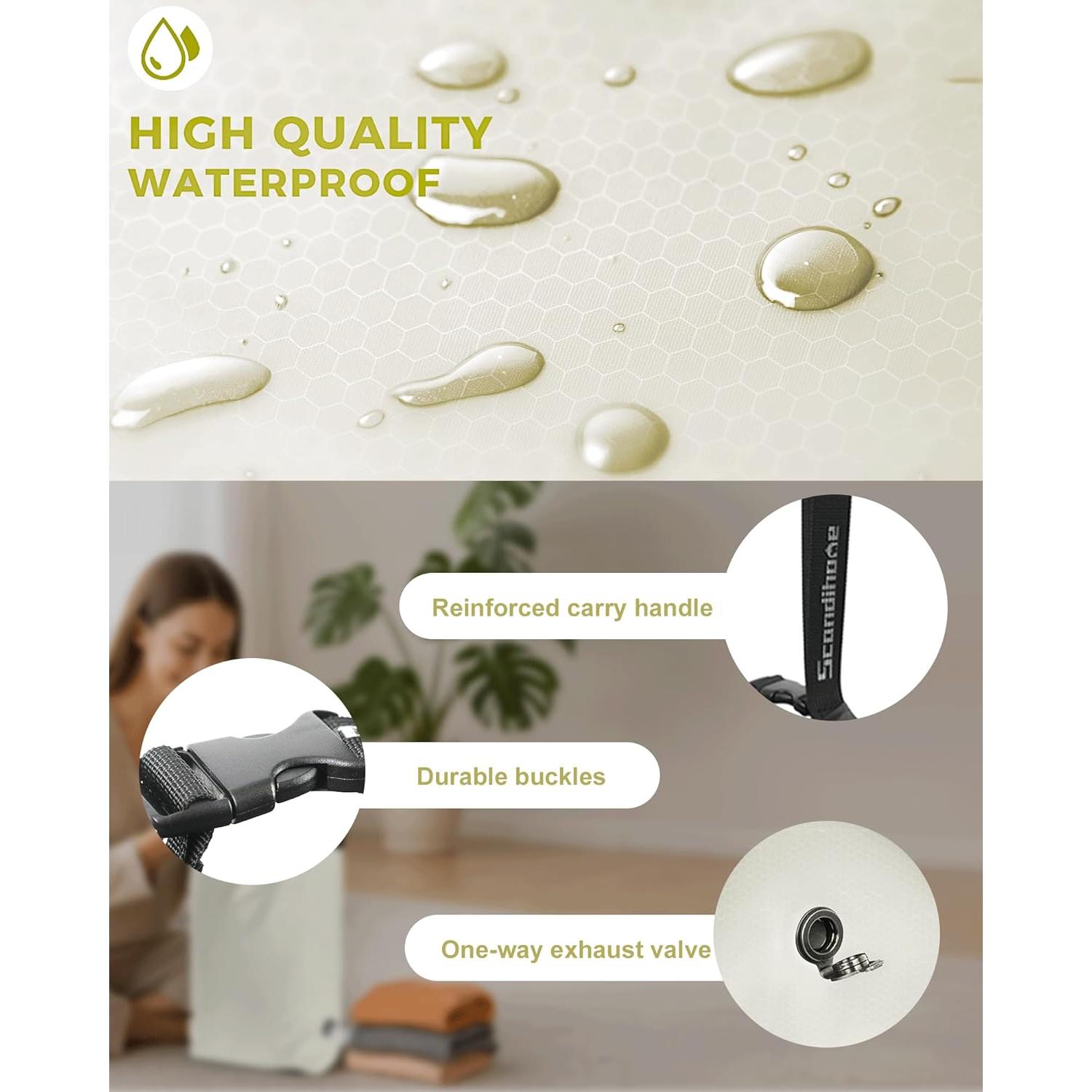 Bolsa de Lavandería al Vacío Scandihome Mediana Blanca