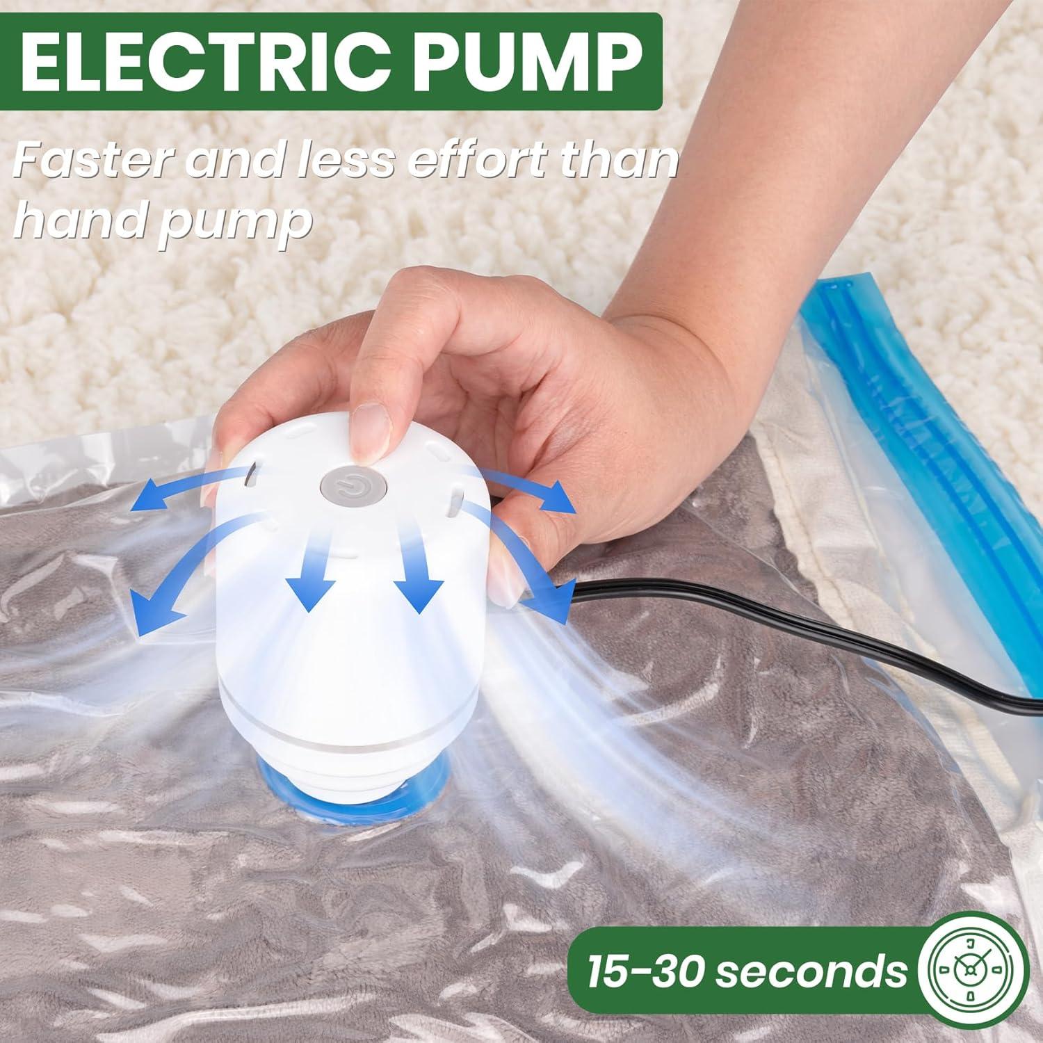 Bolsas de Almacenamiento al Vacío FUNFERY - 20 Piezas con Bomba