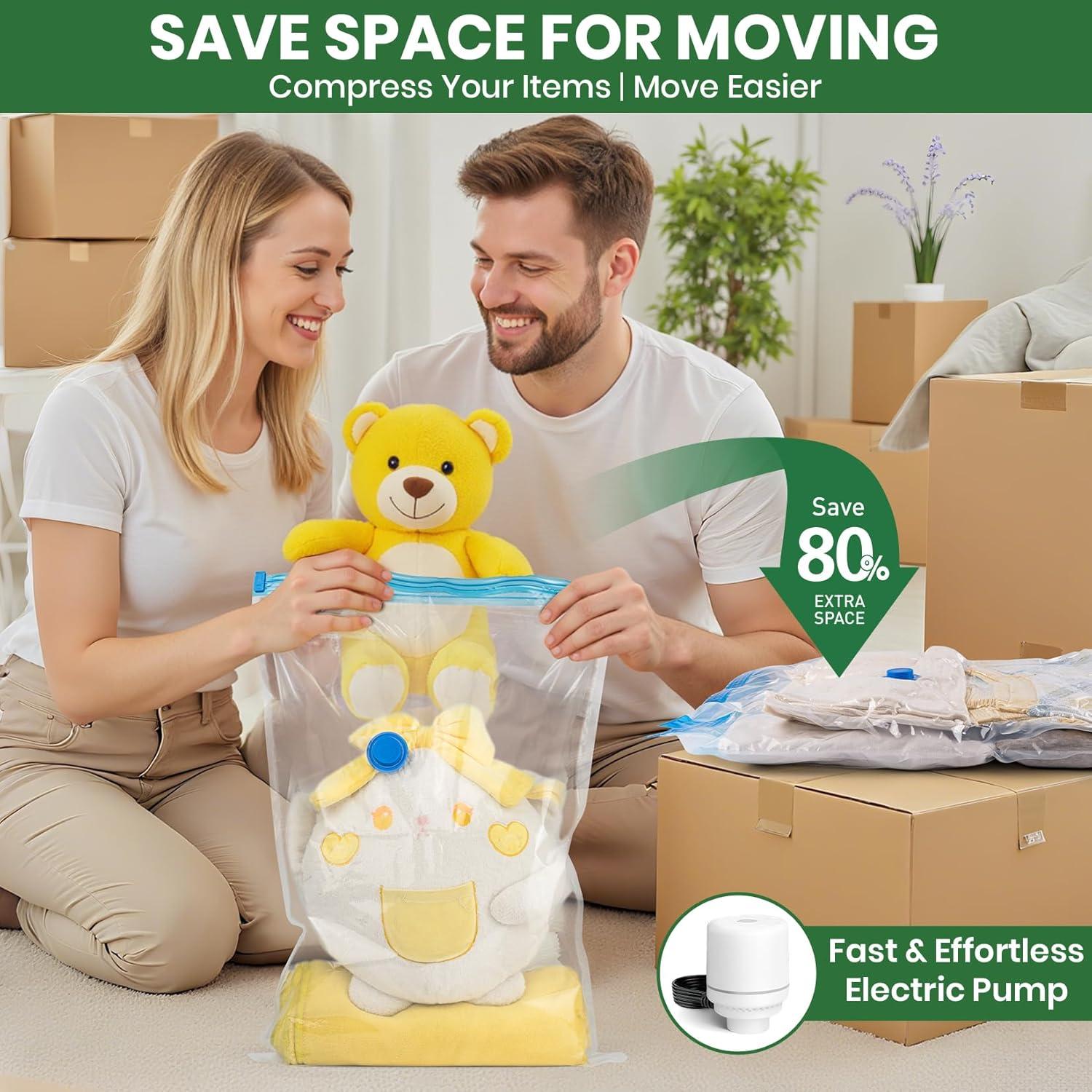 Bolsas de Almacenamiento al Vacío FUNFERY - 20 Piezas con Bomba