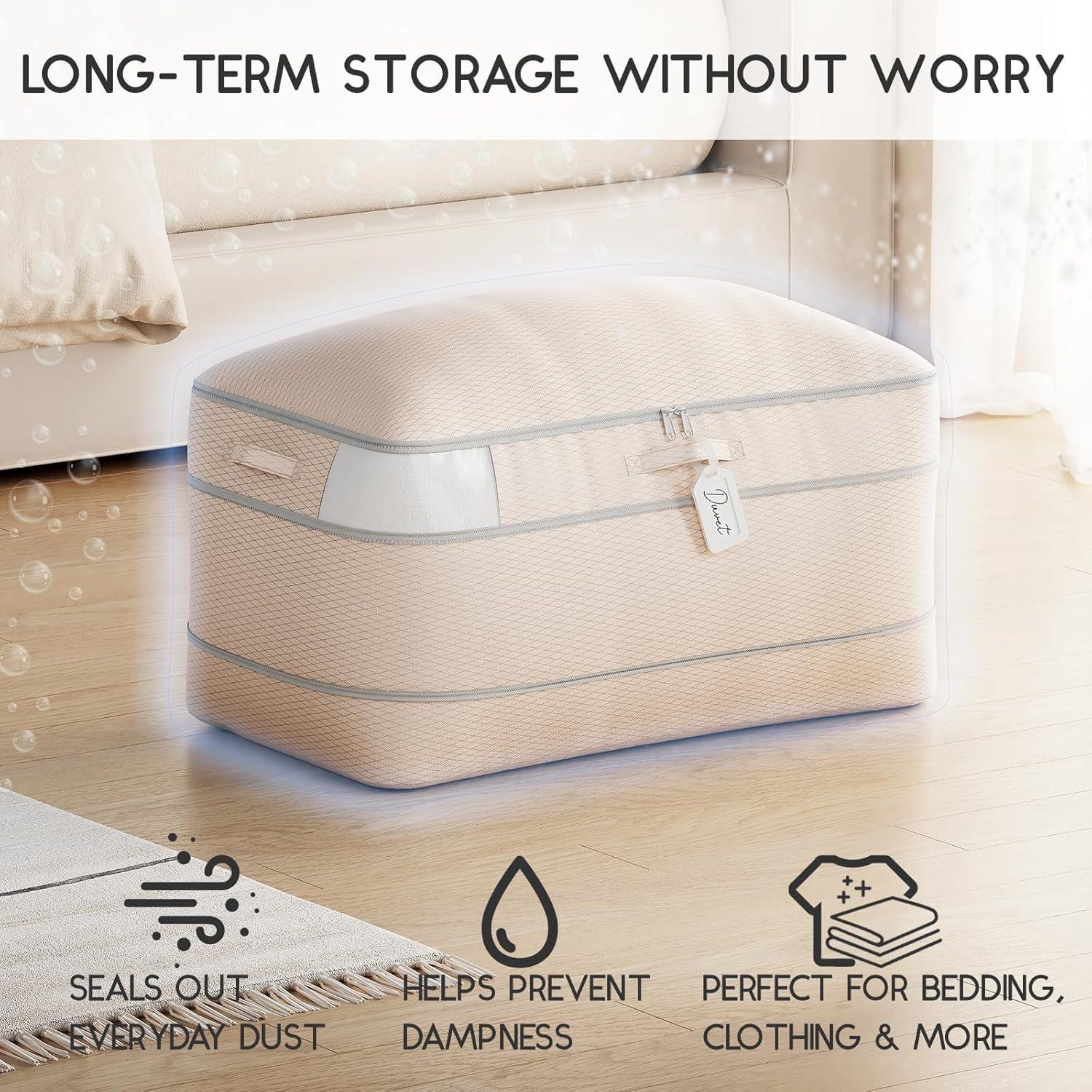 Bolsas de Almacenamiento por Compresión Homsorout 100L - Paquete de 4