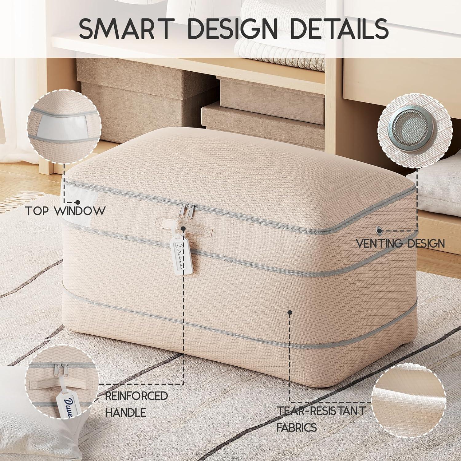 Bolsas de Almacenamiento por Compresión Homsorout 100L - Paquete de 4