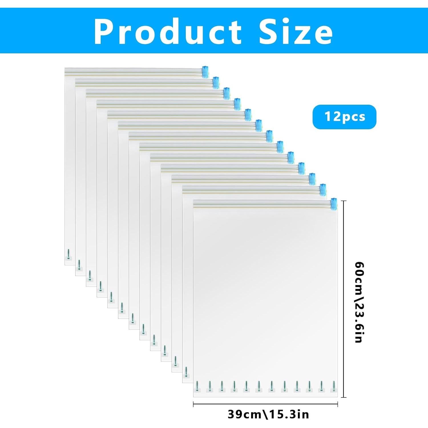 Bolsas de Compresión QBXMY7 40x60cm - Paquete de 12