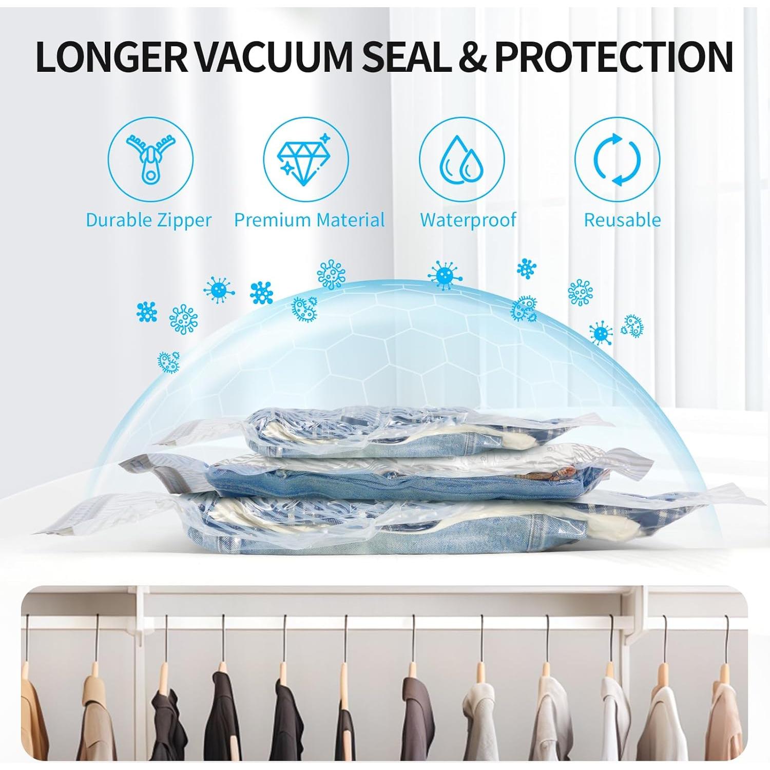 16 Bolsas de Sellado al Vacío FIDAPEKE con Bomba Eléctrica