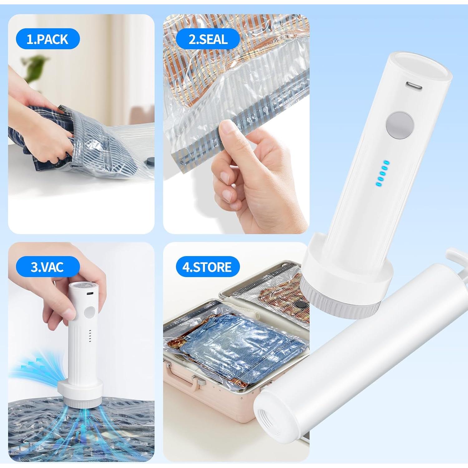 16 Bolsas de Sellado al Vacío FIDAPEKE con Bomba Eléctrica