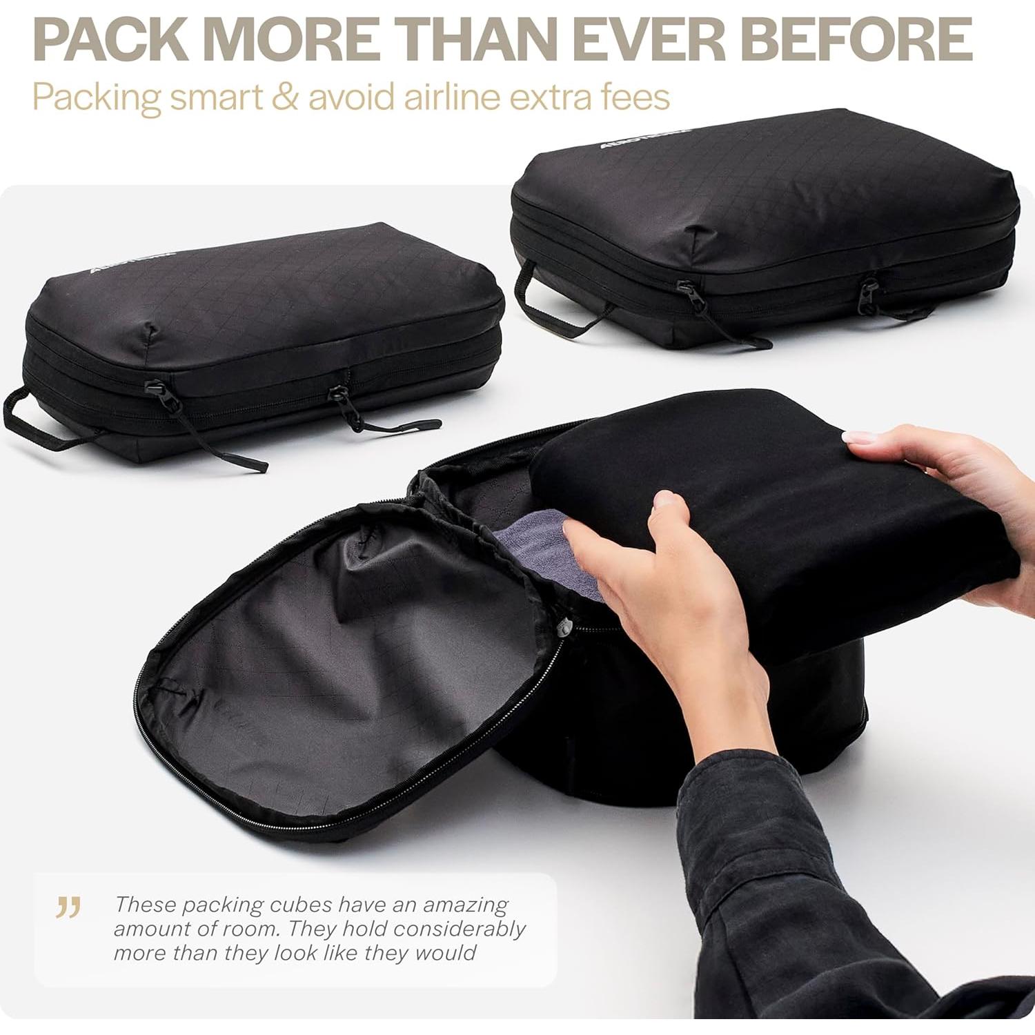 Cubos de Compresión Ultraligeros Aerotrunk 3-Pack Negro