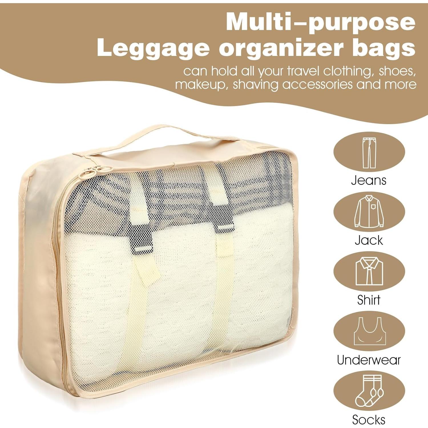 12 Cubos de Empaque Kifmurase Premium para Viaje 39x30 cm