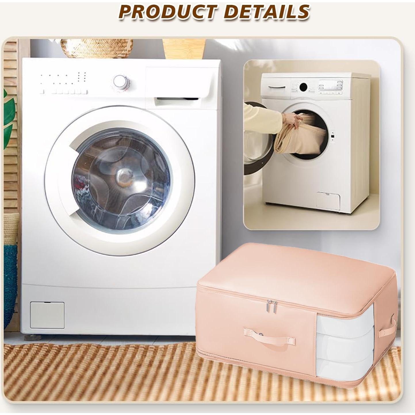 Bolsa de Almacenamiento de Edredón Compresión Automática 135L - oddmmo - 2 Paquete 60x54x42cm