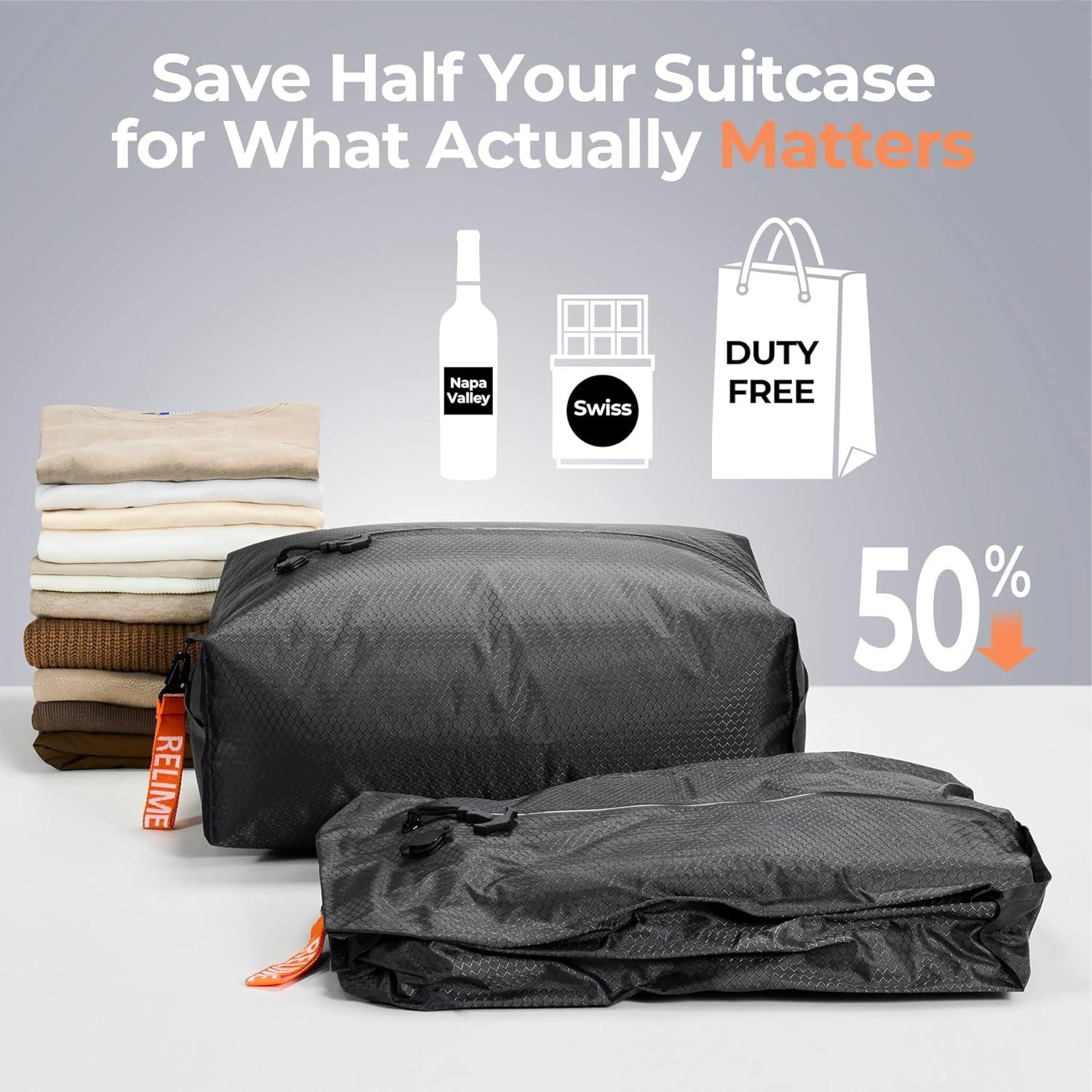 Bolsas de Vacío Relime 1PC Sin Bomba para Equipaje 45x35cm