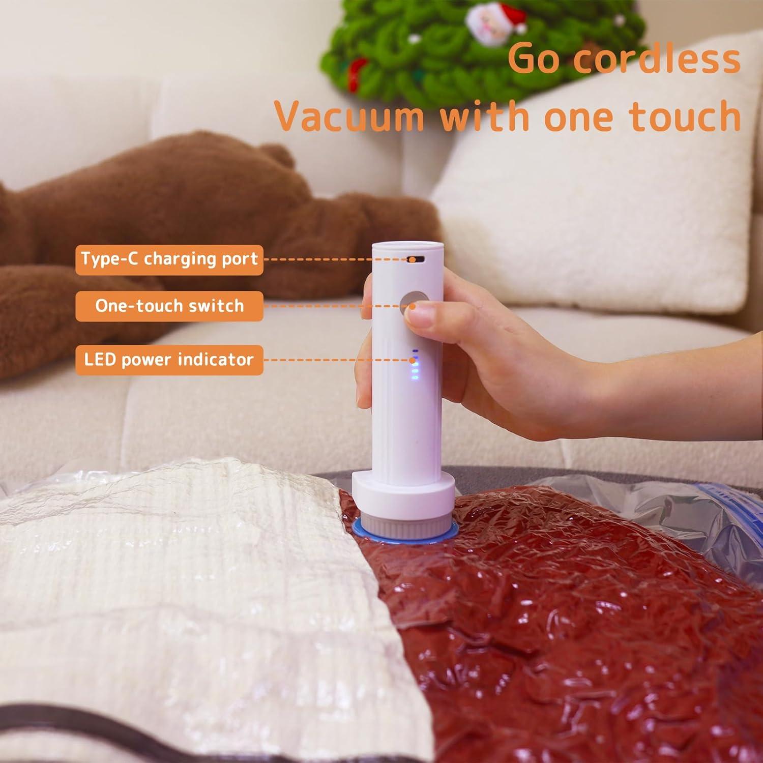 Paquete de 12 Bolsas de Vacío QIJIAYI con Bomba Recargable