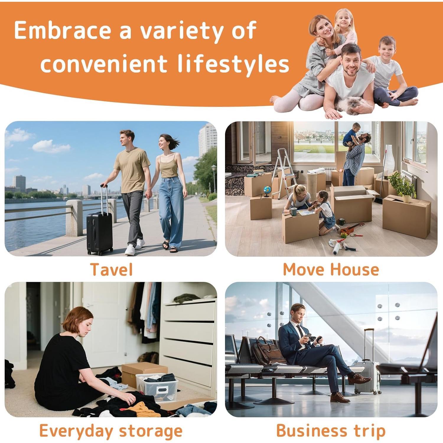 Paquete de 12 Bolsas de Vacío QIJIAYI con Bomba Recargable