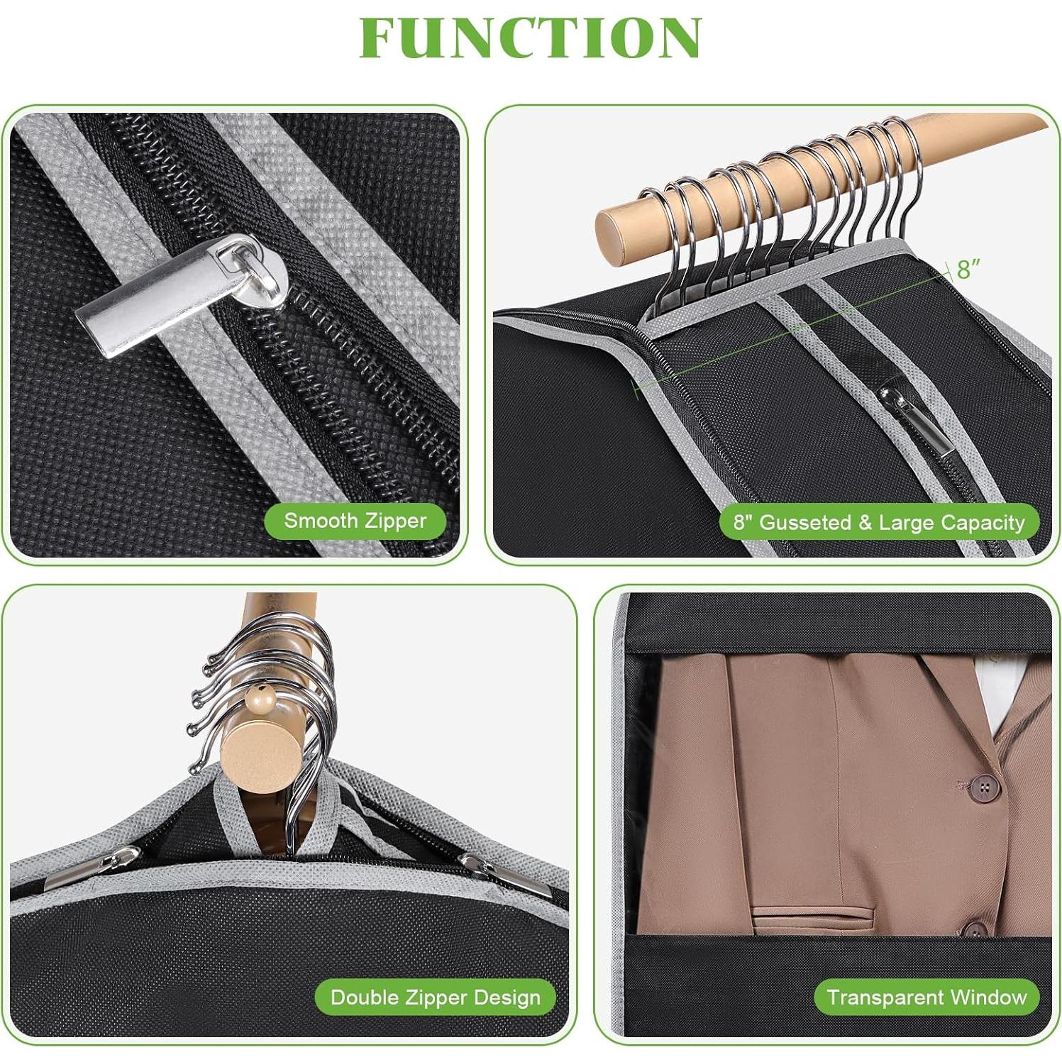 Bolsa de Ropa Colgante KEEGH 50 cm con Compresión Automática - 2 Piezas