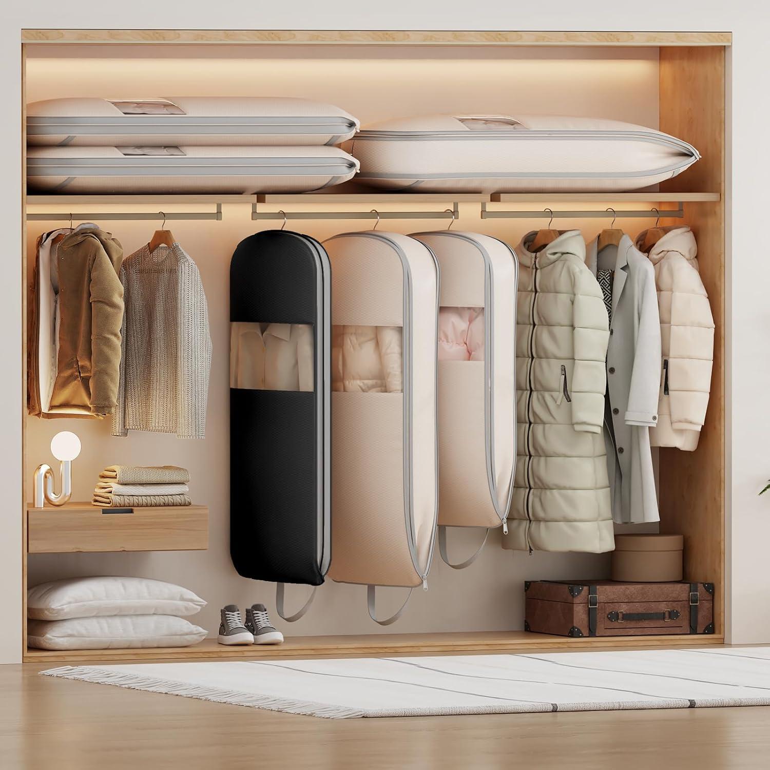 DIMJ 2 Paquete Bolsa de Ropa 43" Nylon Negro Compresión