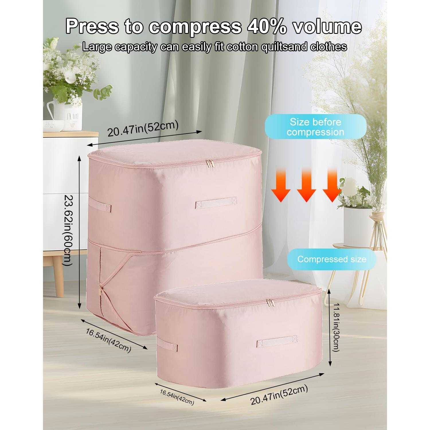 Paquete de 2 Bolsas de Almacenamiento Compresibles 132L Nylon