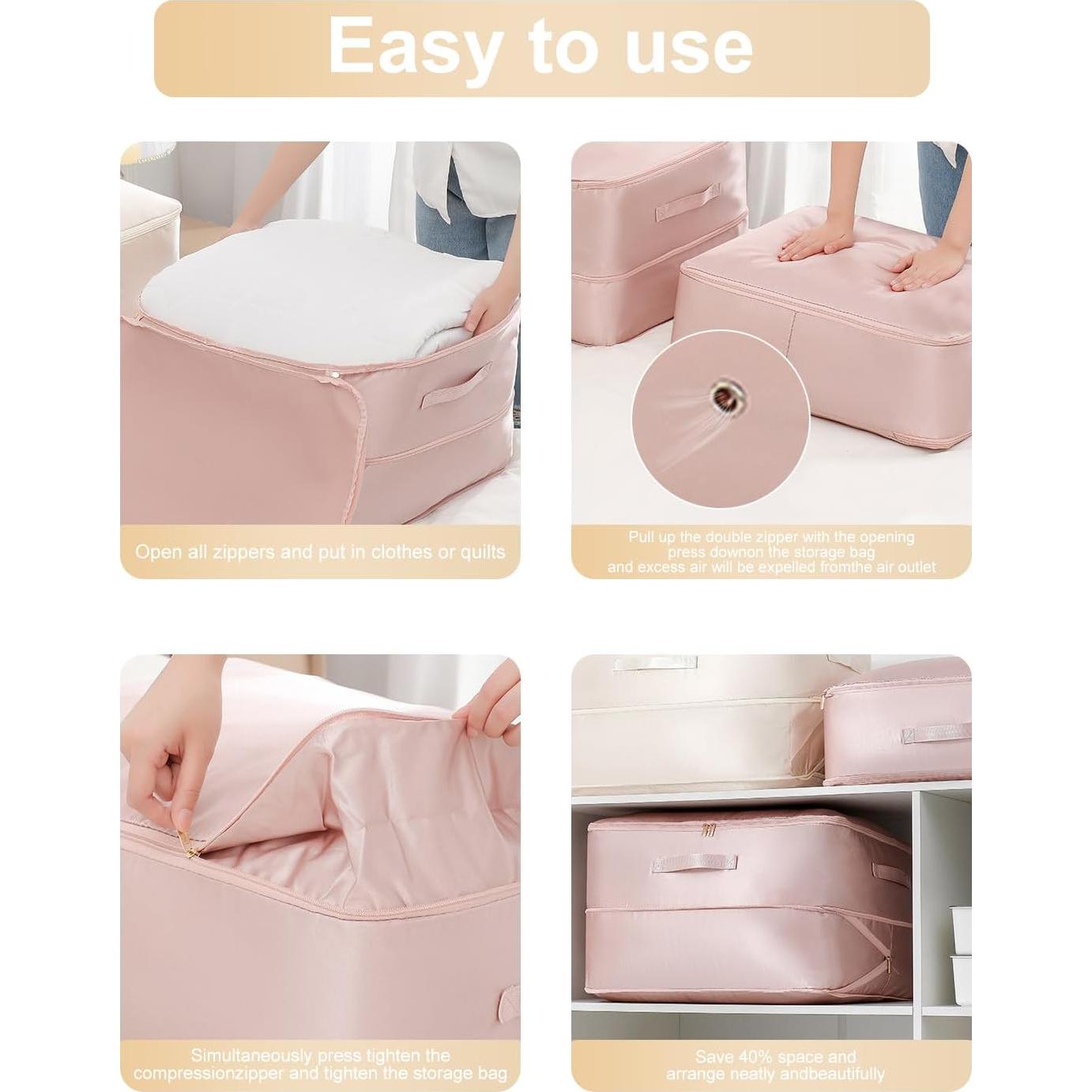 Paquete de 2 Bolsas de Almacenamiento Compresibles 132L Nylon