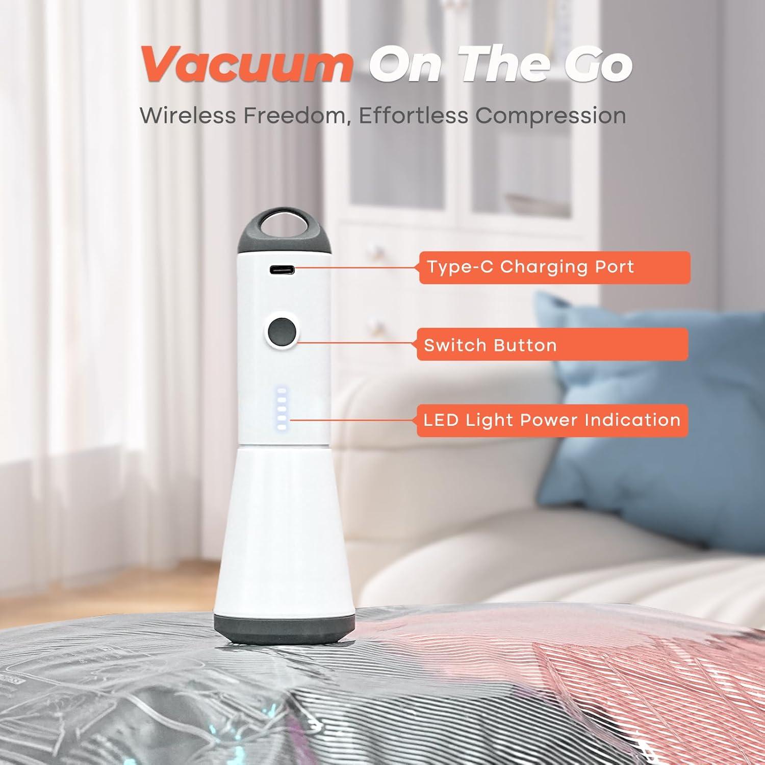 Bolsas de Sellado al Vacío Vacbird 18 Piezas con Bomba Recargable