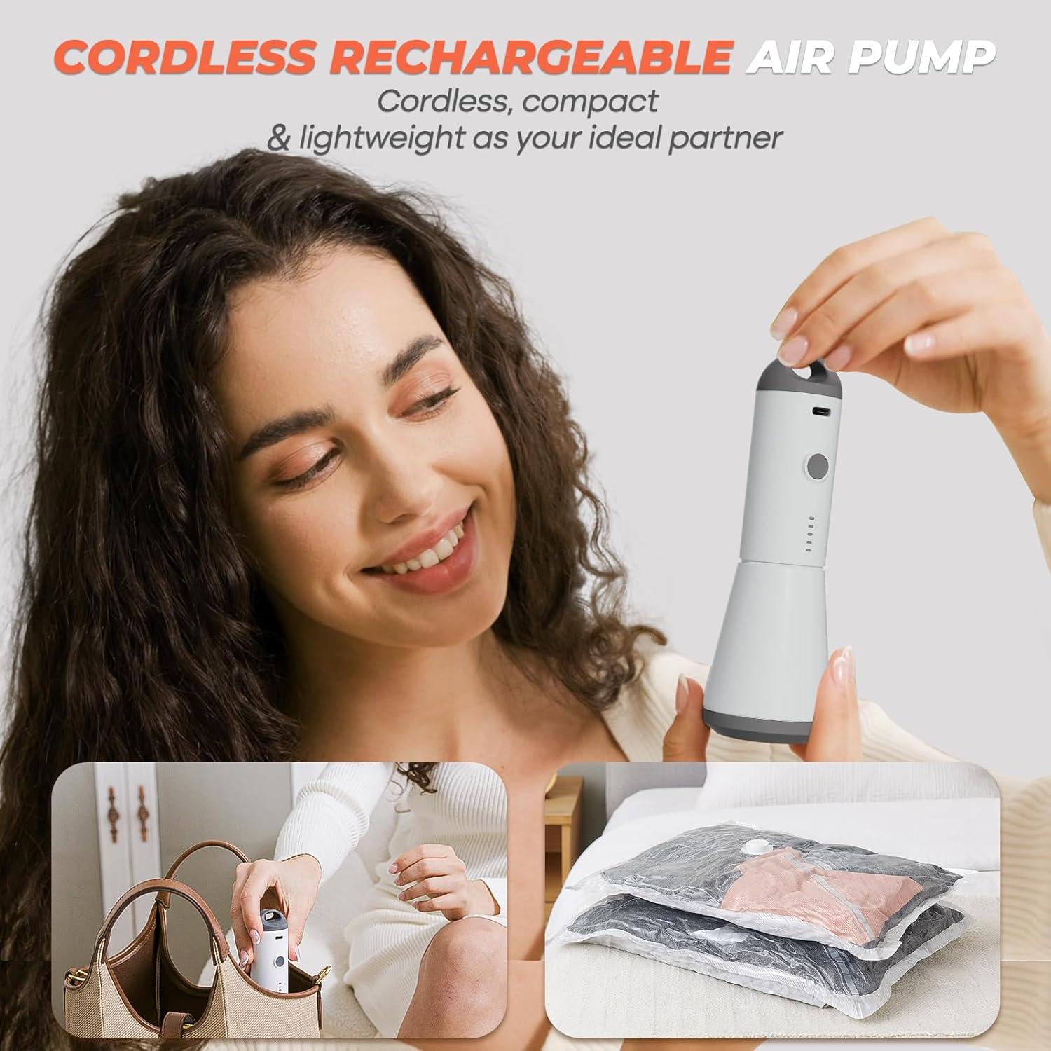 Bolsas de Sellado al Vacío Vacbird 18 Piezas con Bomba Recargable