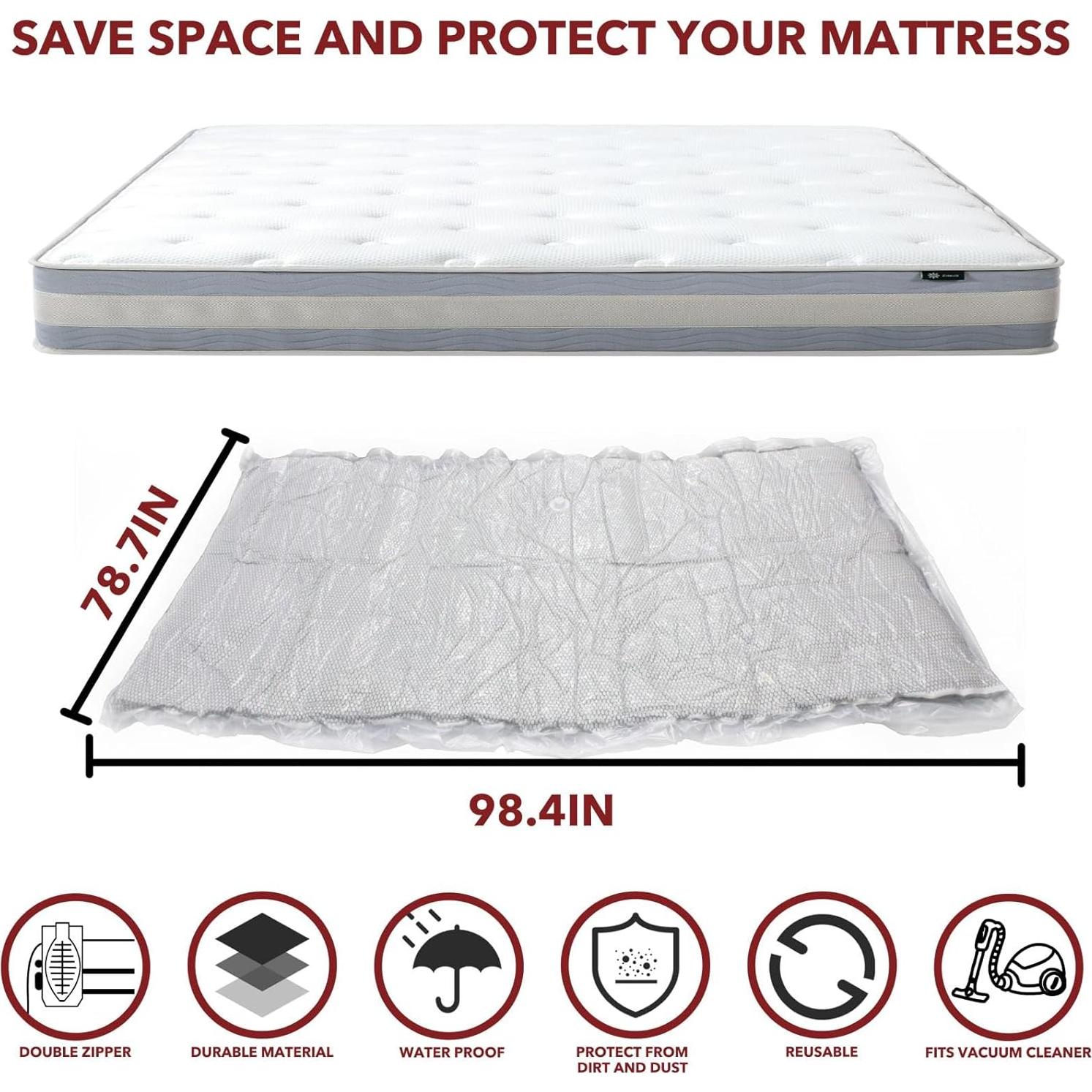 Bolsa de Vacío MEIQIHOME para Colchón Queen 200x250 cm