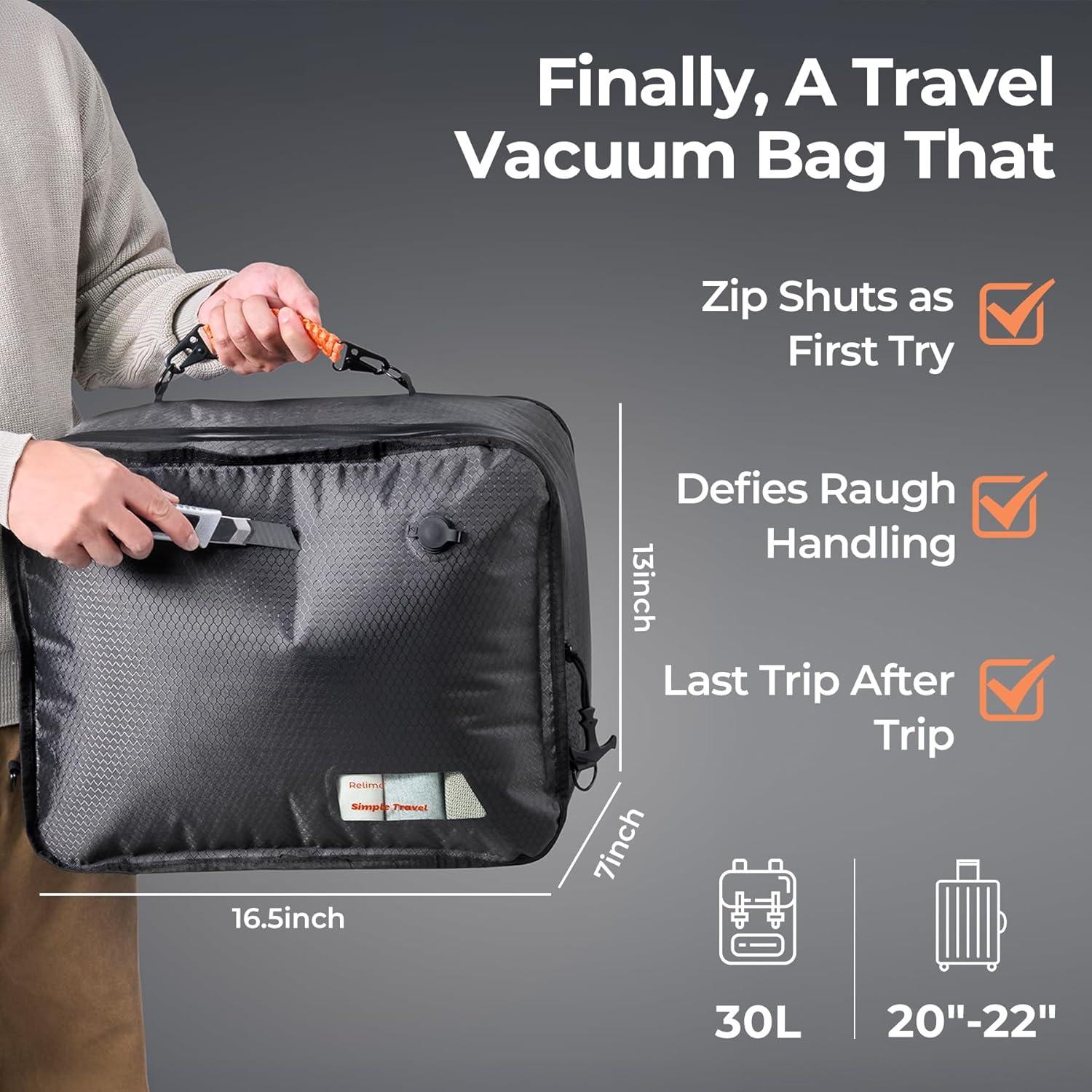 Bolsas de Vacío Relime Medianas para Equipaje con Bomba