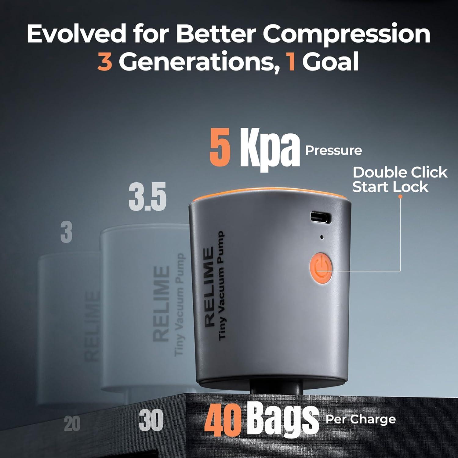 Bolsas de Vacío Relime Medianas para Equipaje con Bomba