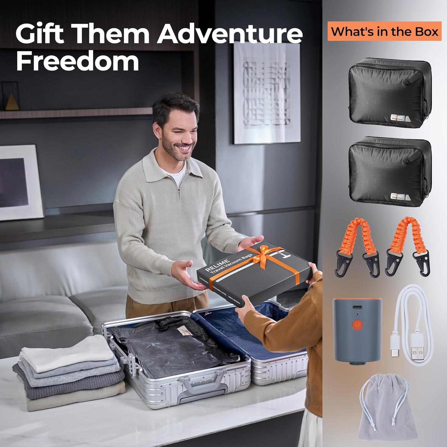 Bolsas de Vacío Relime Medianas para Equipaje con Bomba