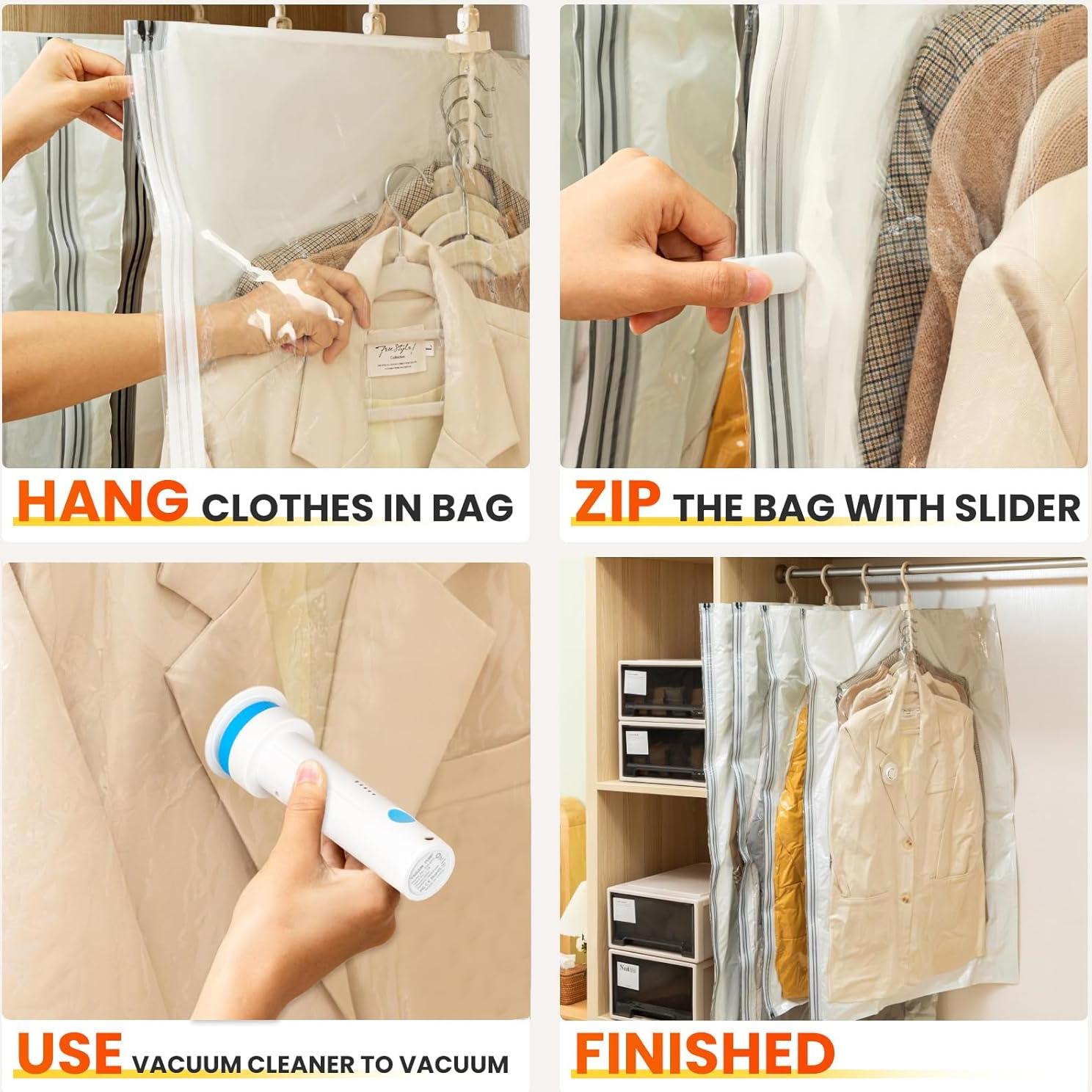 Bolsas de Almacenamiento al Vacío DUORAN - 4 Piezas Colgantes