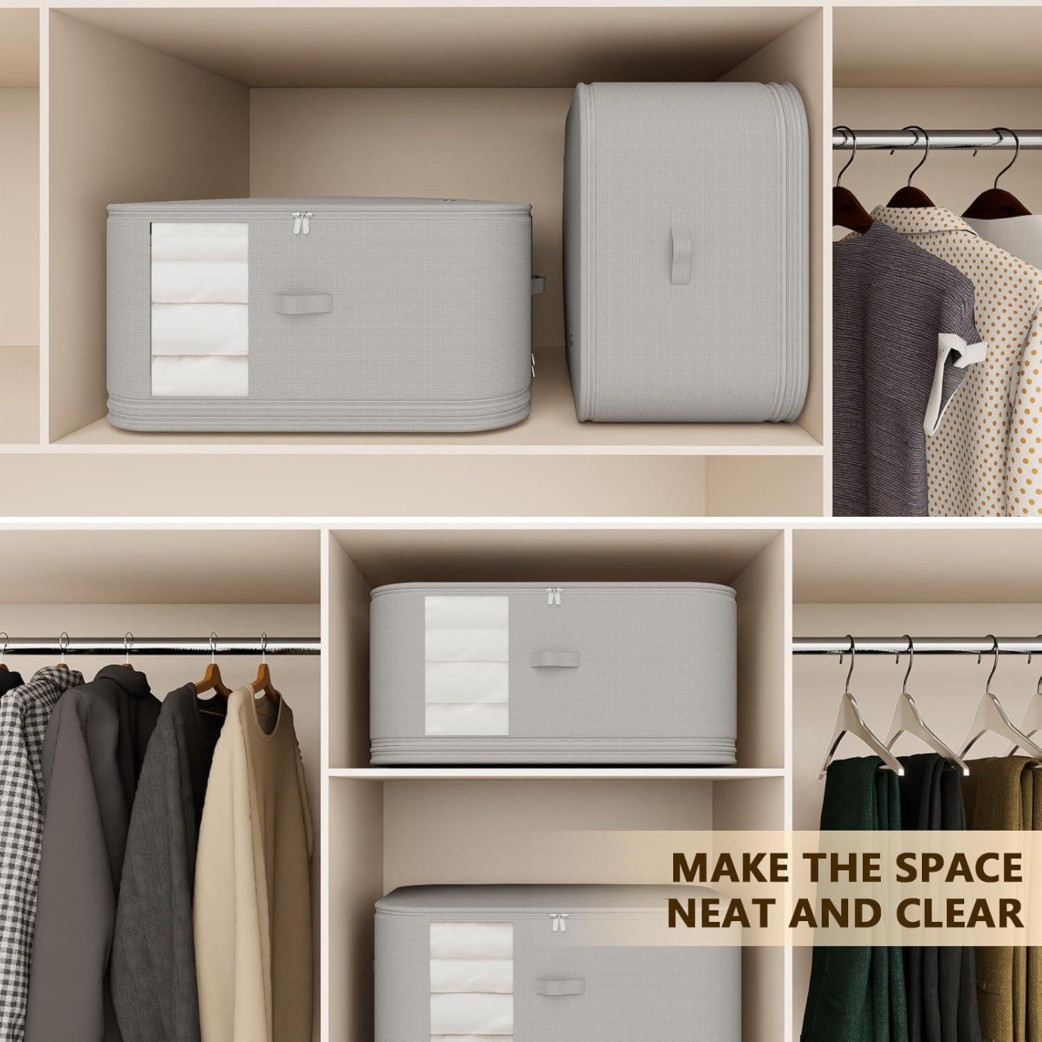 Bolsa de Almacenamiento Compresible Posurry 2 PCS Gris 51.8x41.9x54.9 cm