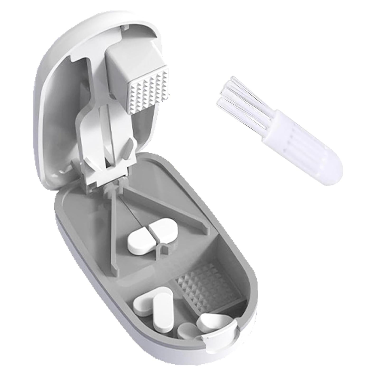 Cortador de Pastillas AZJCKEW Blanco 2 en 1 con Organizador