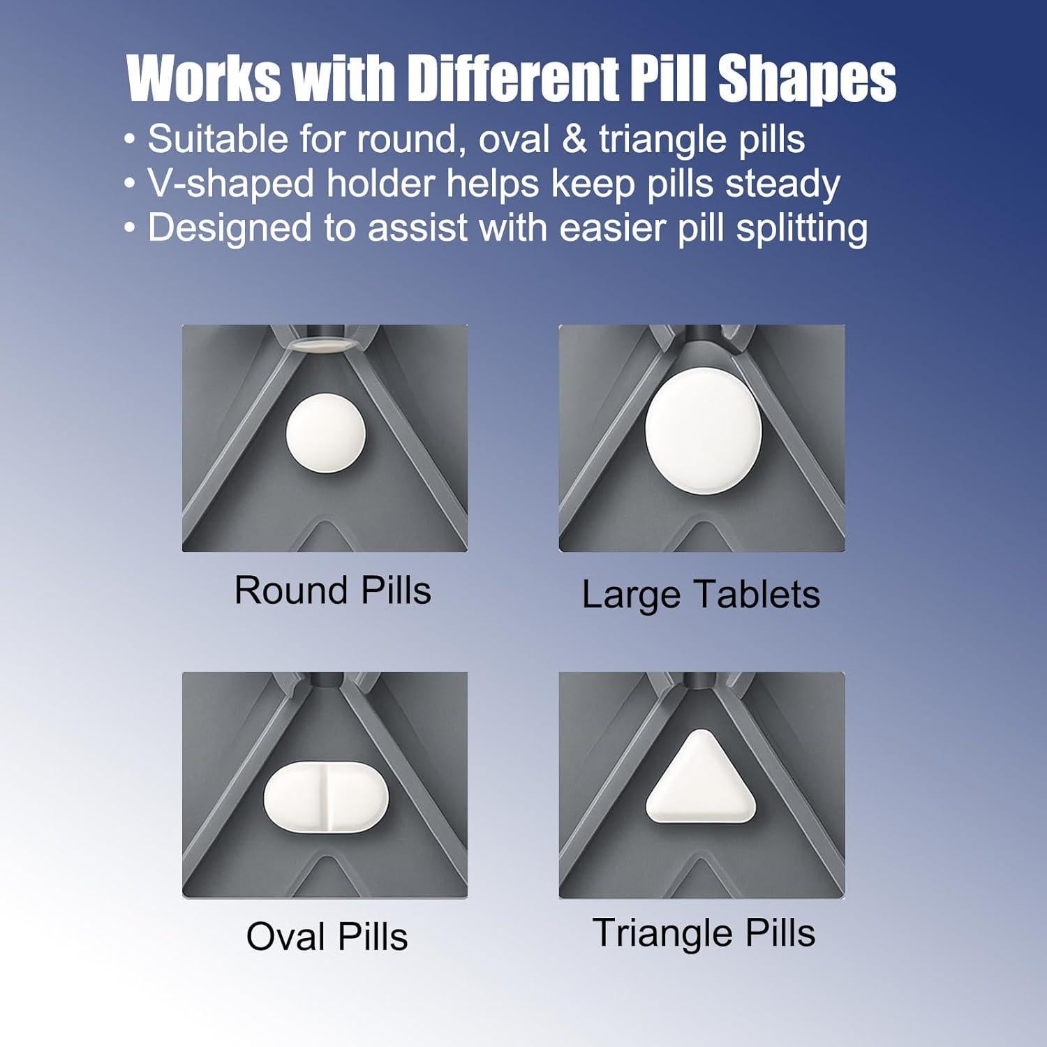 Cortador de Pastillas AZJCKEW Blanco 2 en 1 con Organizador